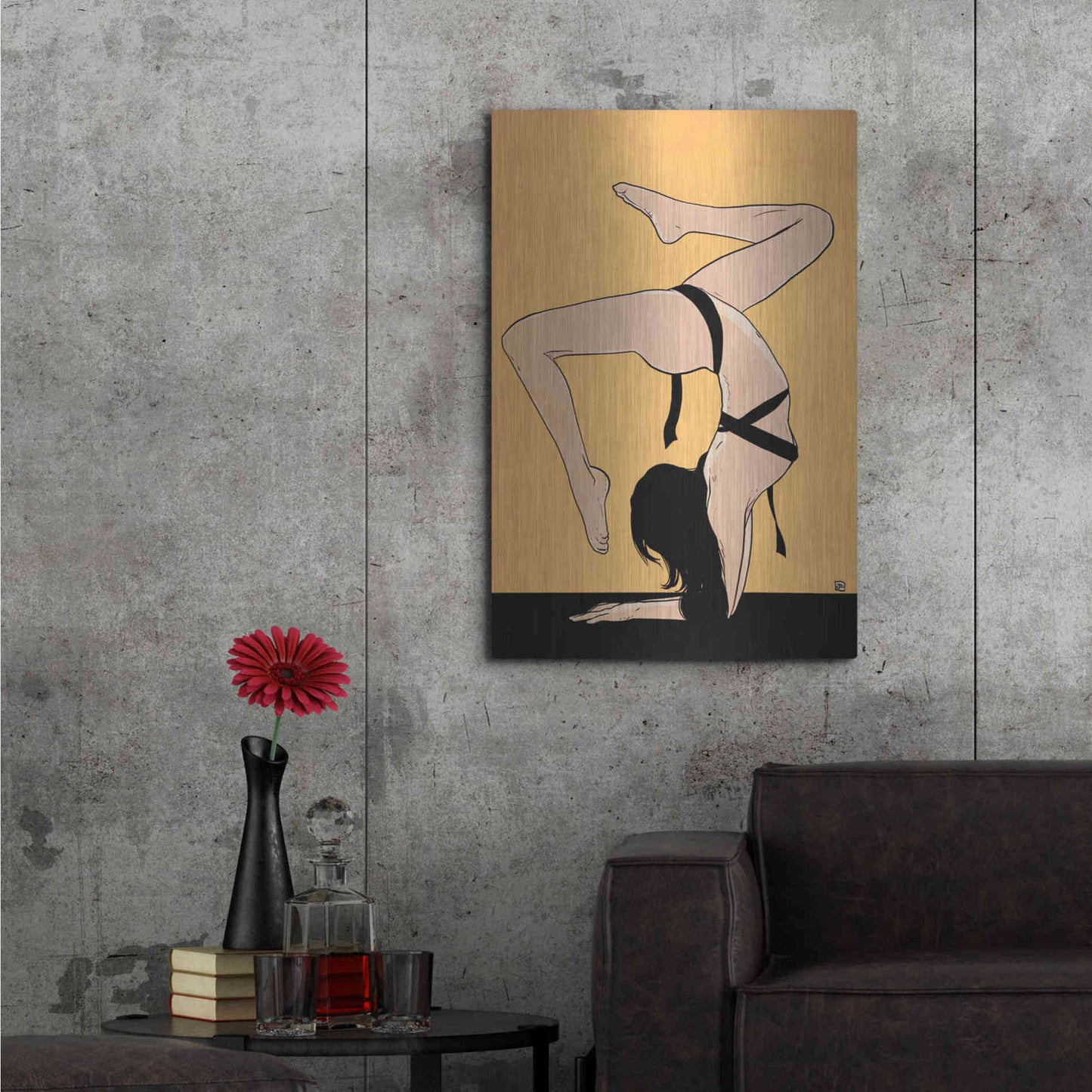 Luxe Metal Art 'Contortionist 2' by Giuseppe Cristiano, Metal Wall Art,24x36