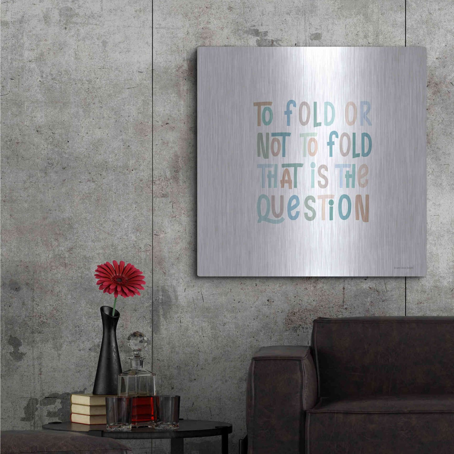 Luxe Metal Art 'To Fold or Not to Fold' by Lady Louise Designs, Metal Wall Art,36x36