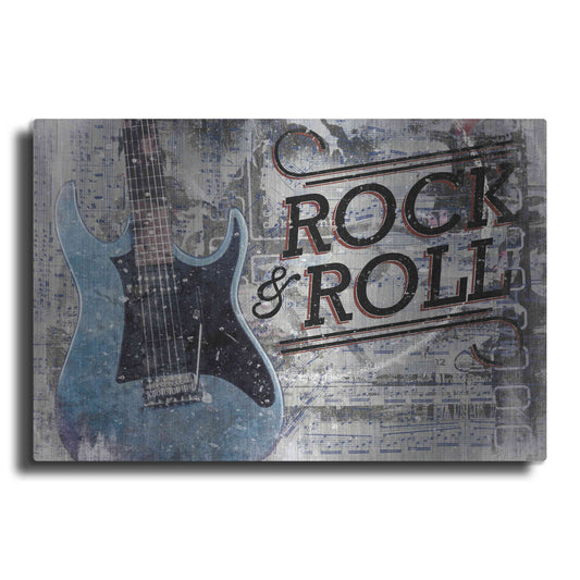 Luxe Metal Art 'Rock & Roll Guitar' by Cloverfield & Co, Metal Wall Art