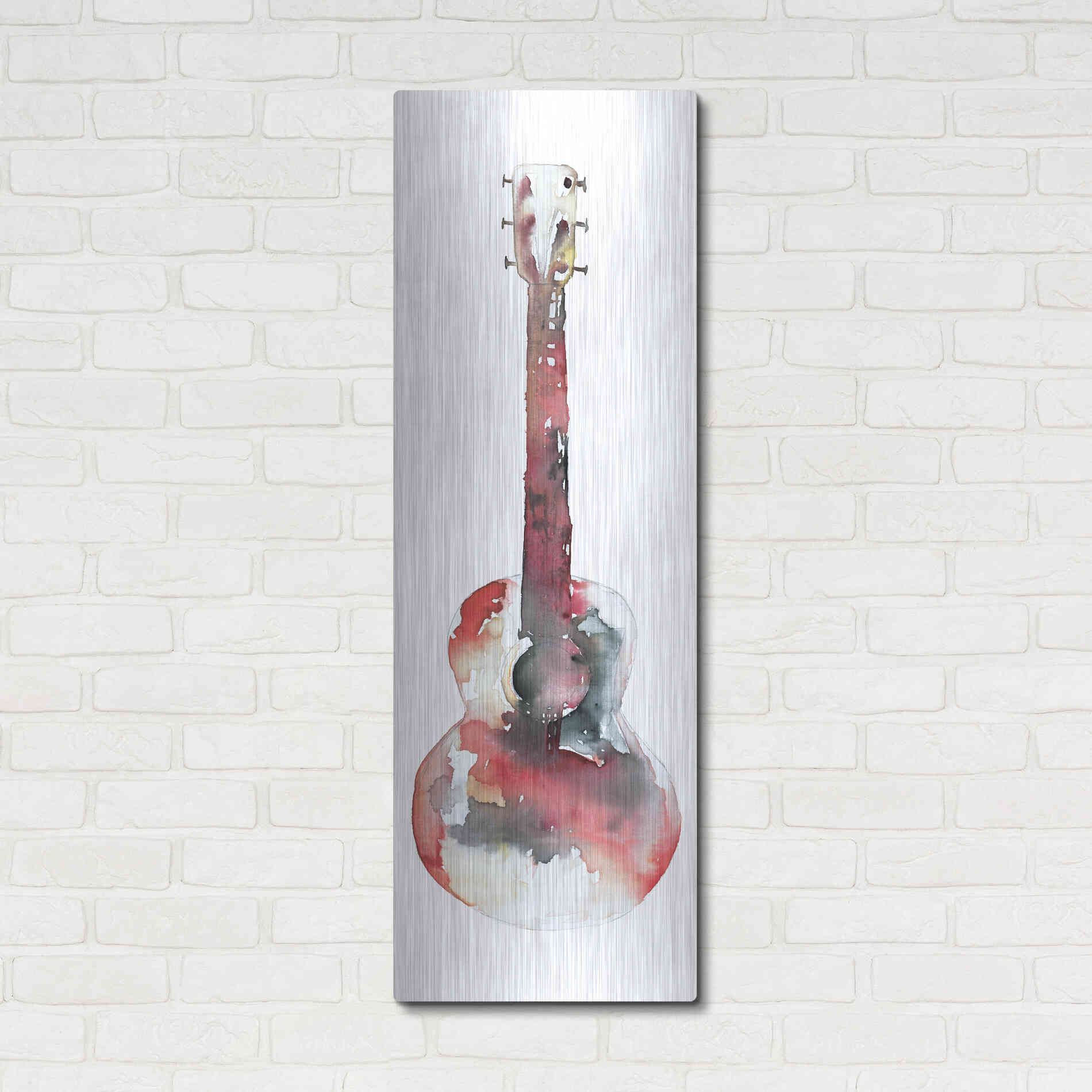 Luxe Metal Art 'Red Rocker' by Cloverfield & Co, Metal Wall Art,16x48