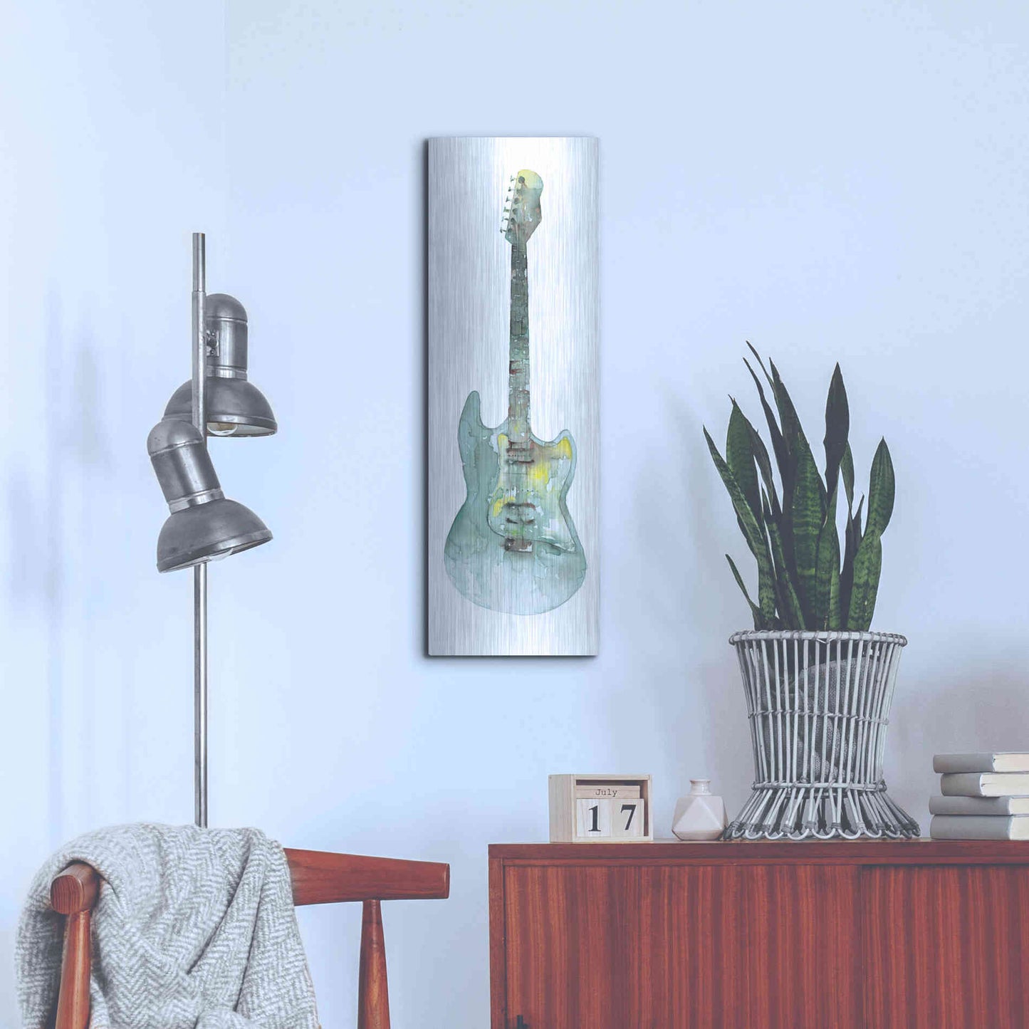 Luxe Metal Art 'Green Rocker' by Cloverfield & Co, Metal Wall Art,12x36
