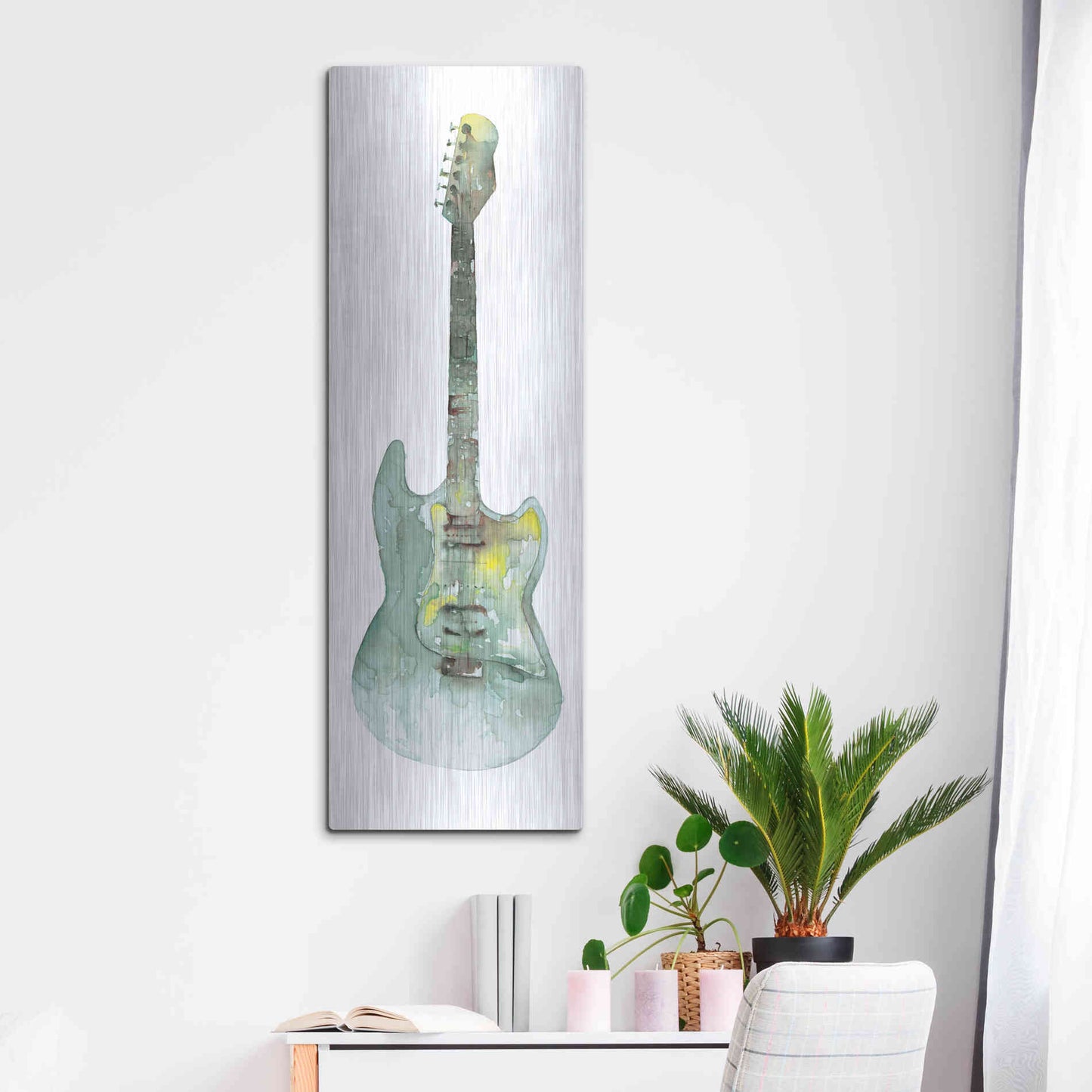 Luxe Metal Art 'Green Rocker' by Cloverfield & Co, Metal Wall Art,16x48