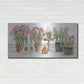 Luxe Metal Art 'Pink Spring Florals' by Cindy Jacobs, Metal Wall Art,48x24