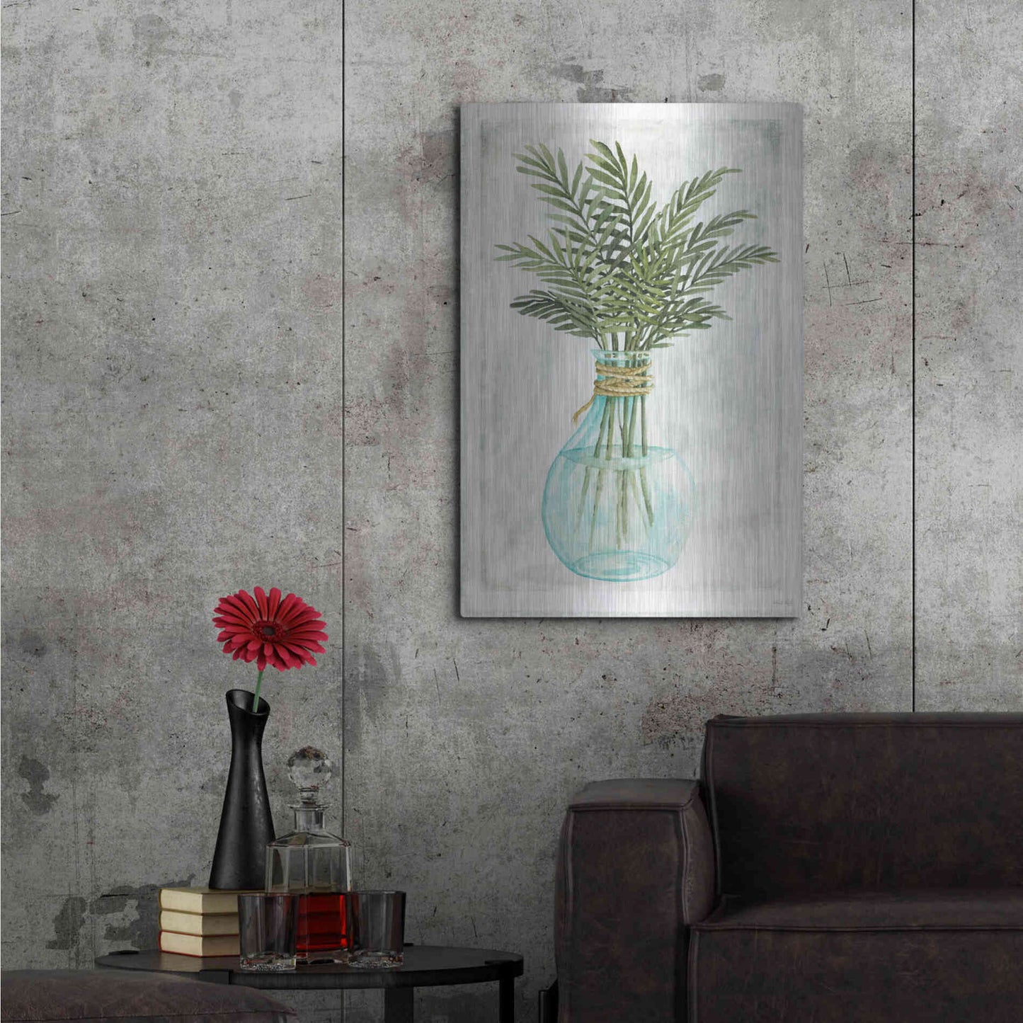 Luxe Metal Art 'Perfect Palms I' by Cindy Jacobs, Metal Wall Art,24x36