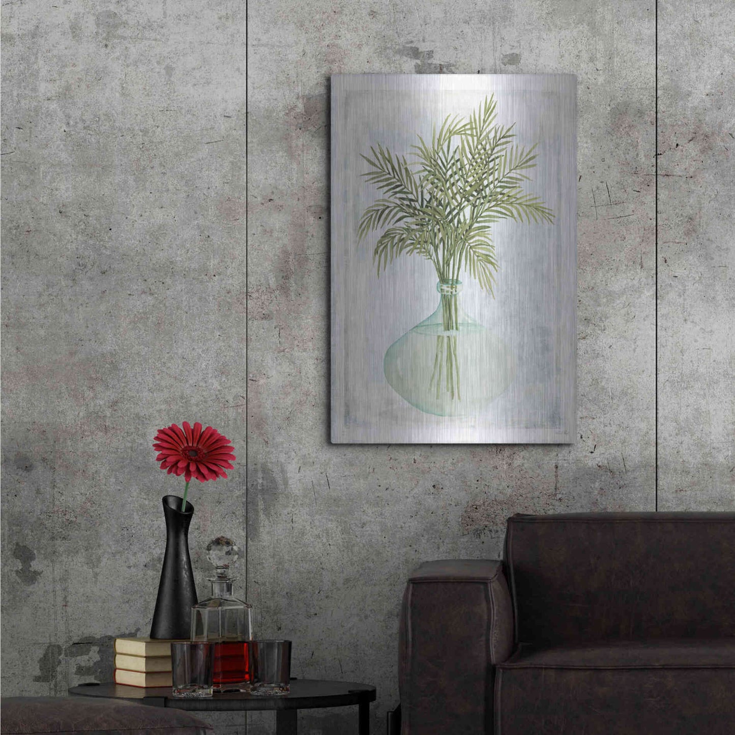 Luxe Metal Art 'Perfect Palms IV' by Cindy Jacobs, Metal Wall Art,24x36