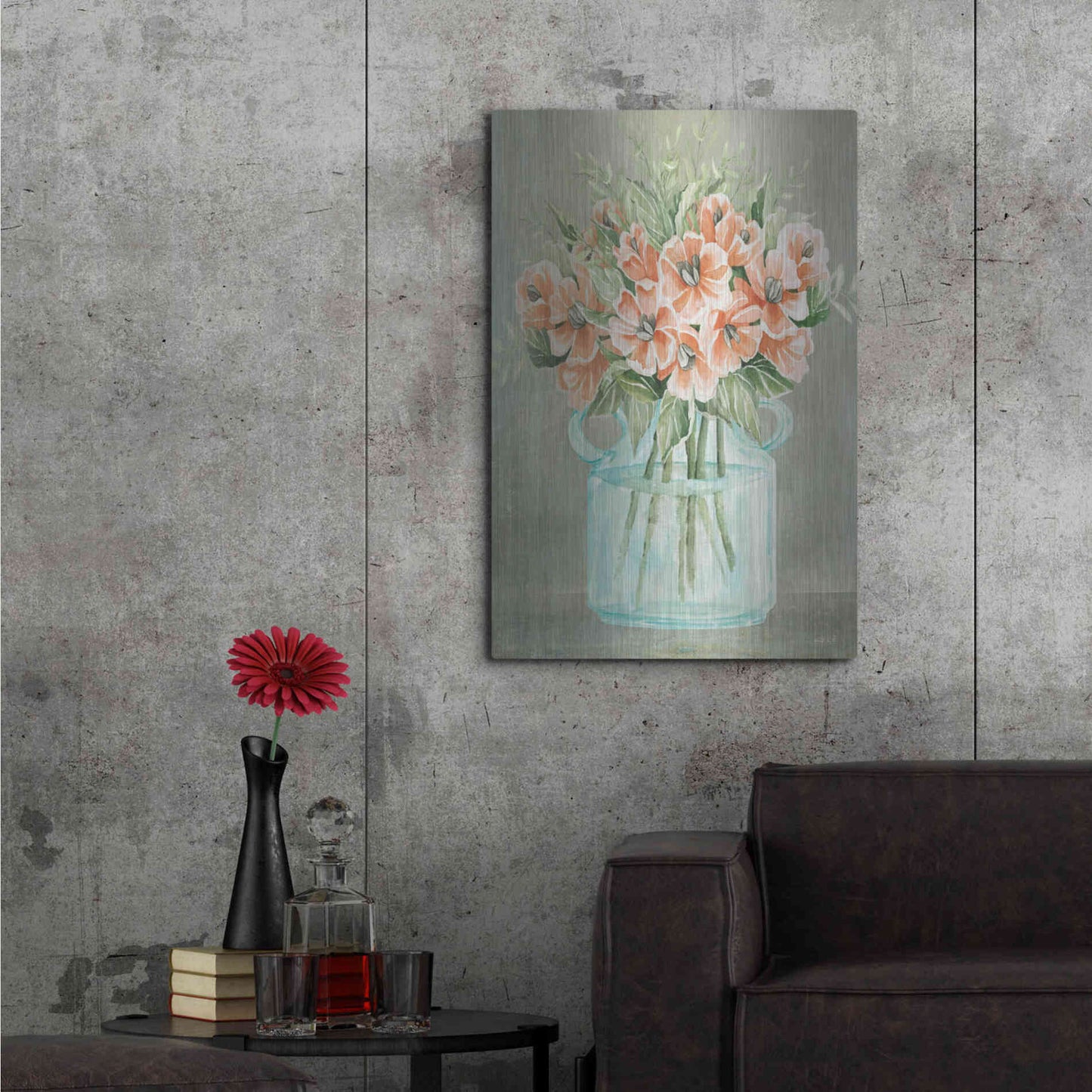 Luxe Metal Art 'Poppies' by Cindy Jacobs, Metal Wall Art,24x36