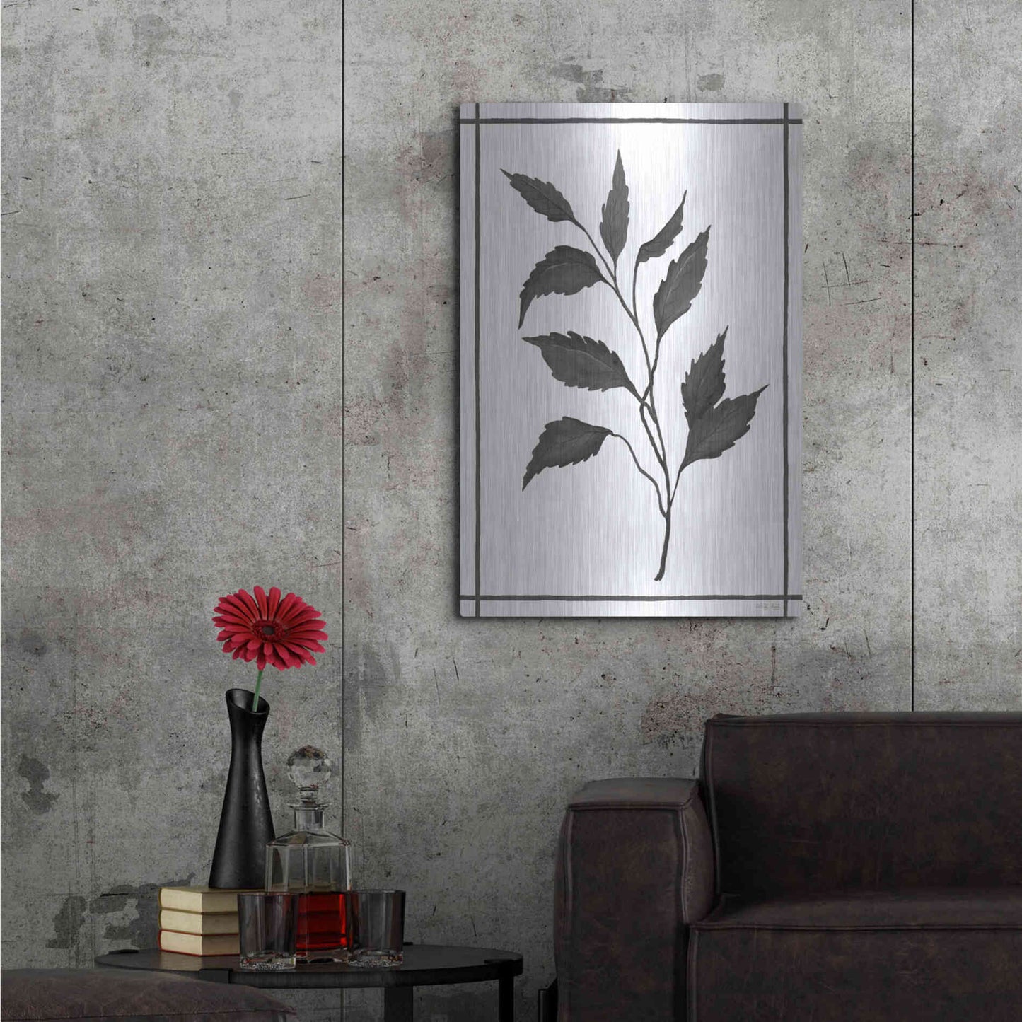 Luxe Metal Art 'Leaf Collection III' by Cindy Jacobs, Metal Wall Art,24x36