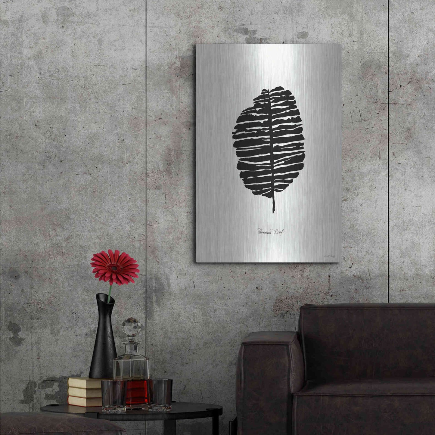 Luxe Metal Art 'Ebony Palm I' by Cindy Jacobs, Metal Wall Art,24x36