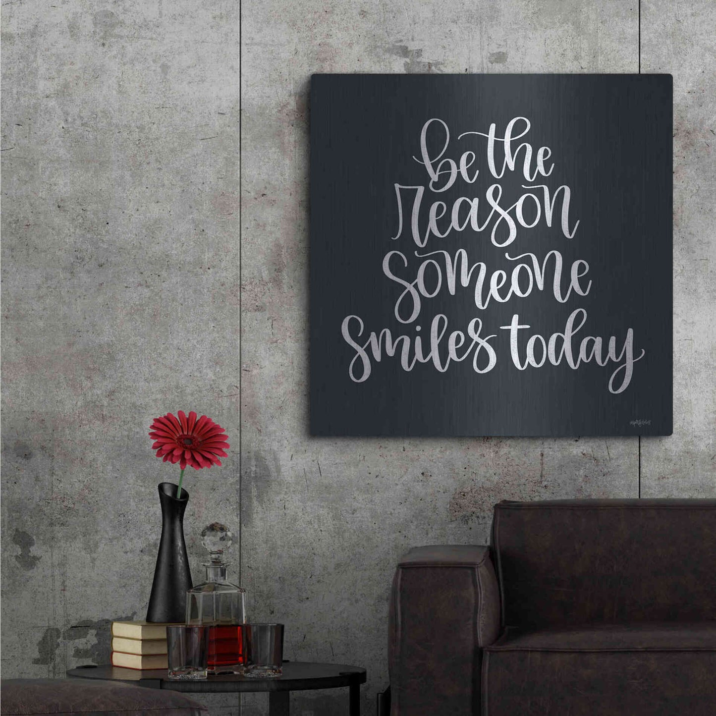 Luxe Metal Art 'Be the Reason' by Imperfect Dust, Metal Wall Art,36x36