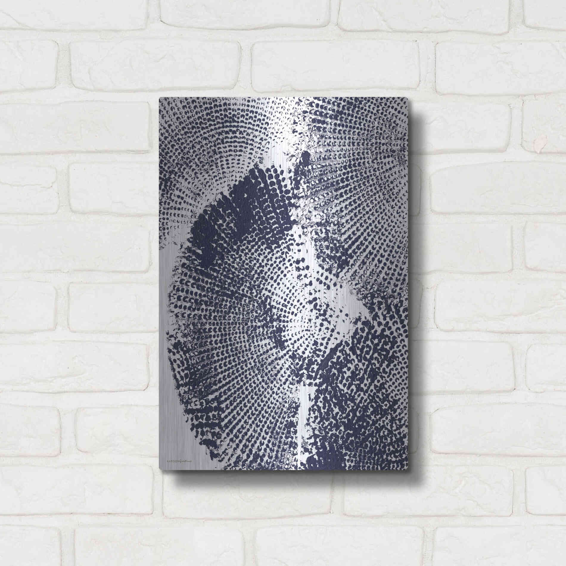 Luxe Metal Art 'Running Circles 1' by Kamdon Kreations, Metal Wall Art,12x16