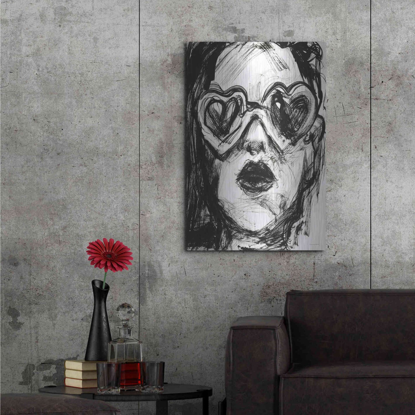 Luxe Metal Art 'Love Goggles' by Kamdon Kreations, Metal Wall Art,24x36