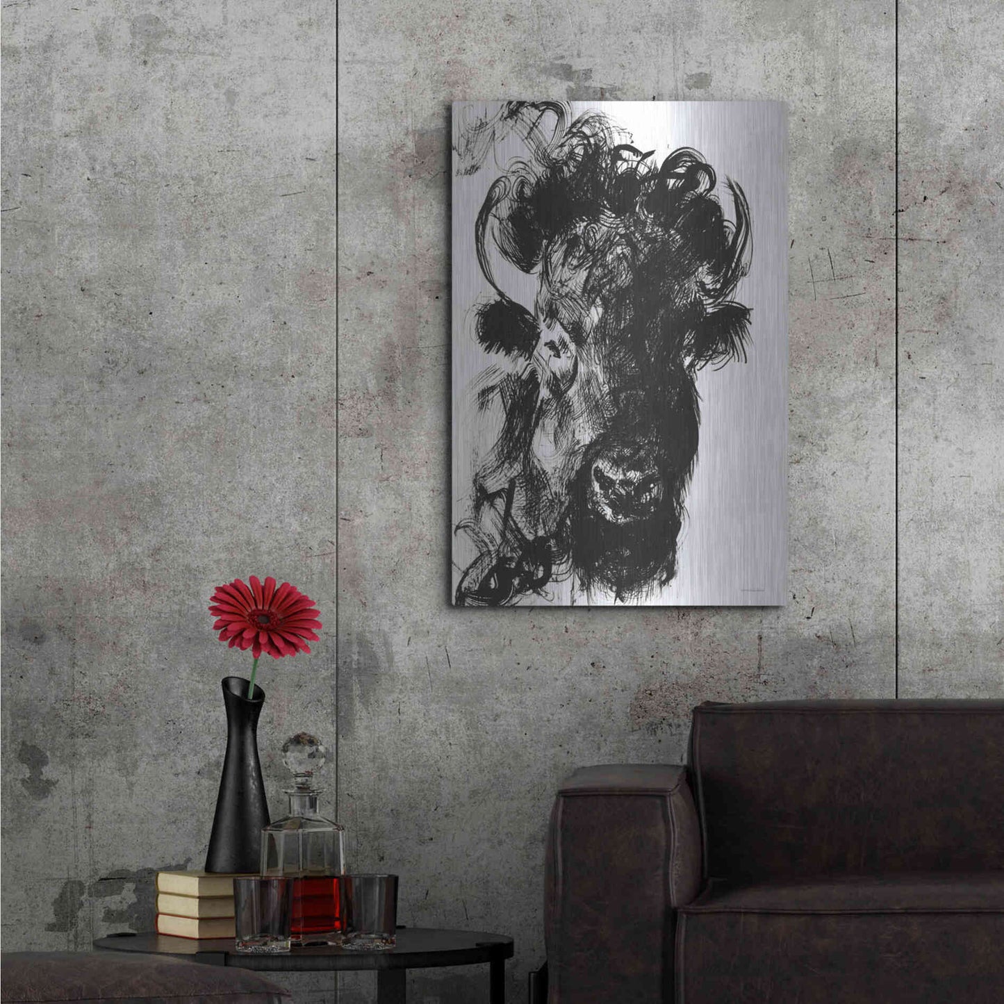 Luxe Metal Art 'Harrison' by Kamdon Kreations, Metal Wall Art,24x36