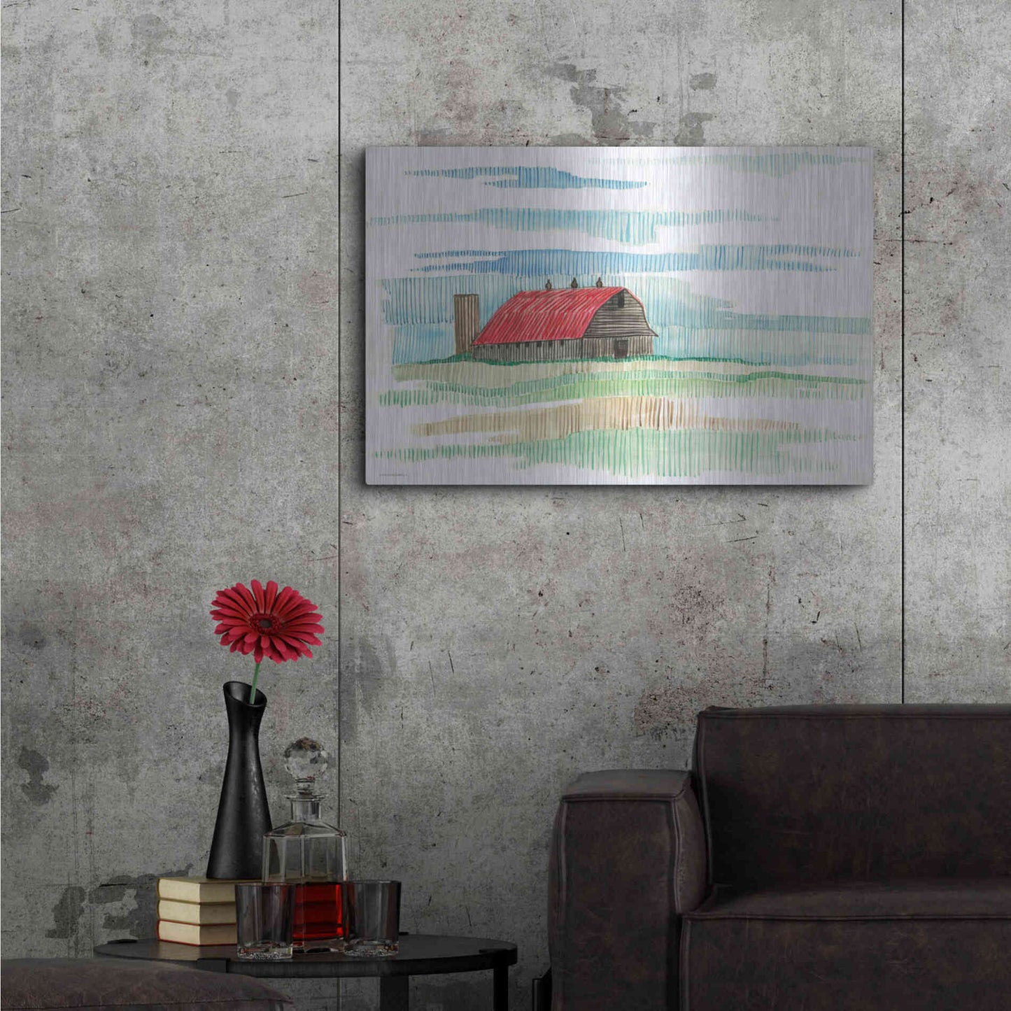 Luxe Metal Art 'Patches of Grass' by Kamdon Kreations, Metal Wall Art,36x24