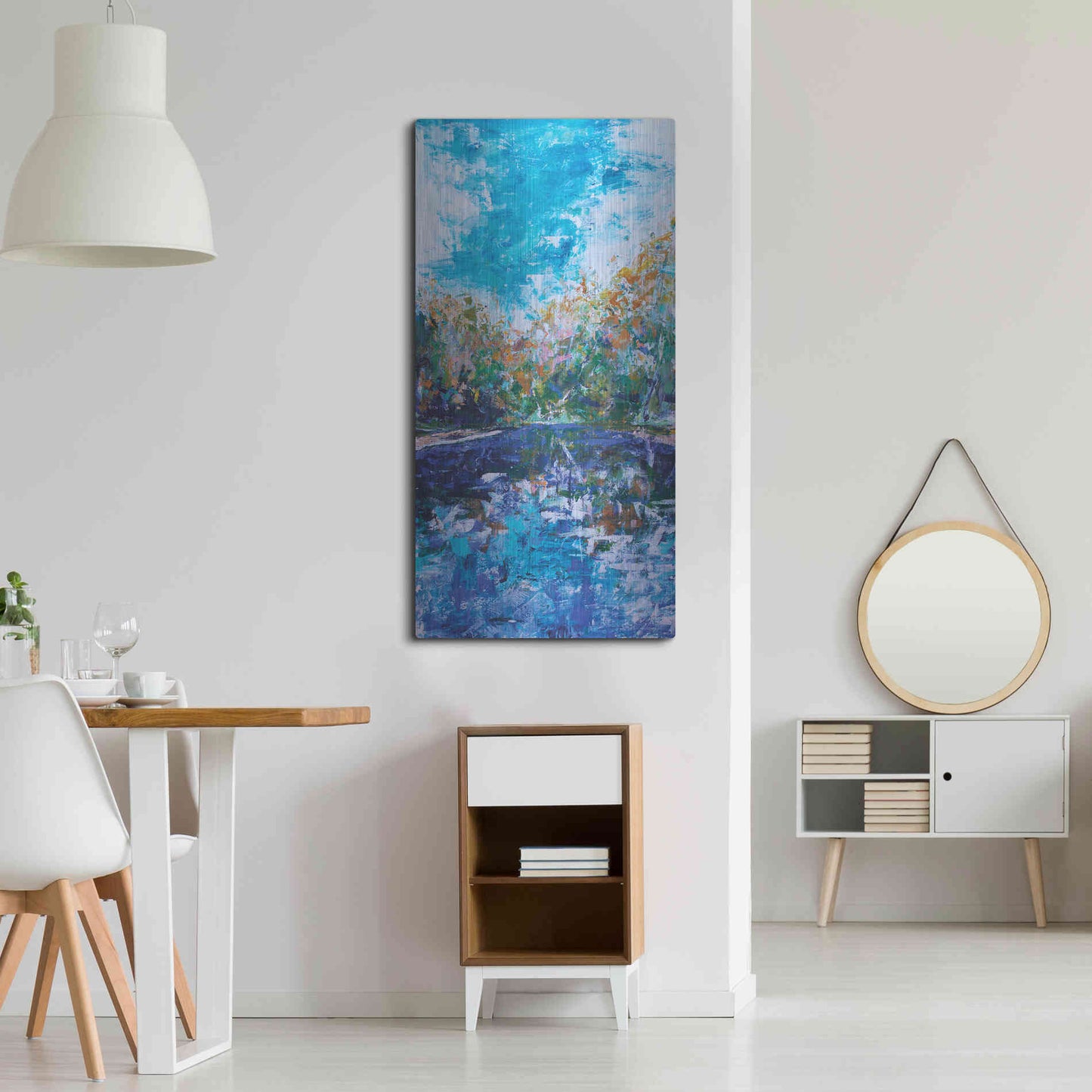 Luxe Metal Art 'Mile River 2' by Kamdon Kreations, Metal Wall Art,24x48