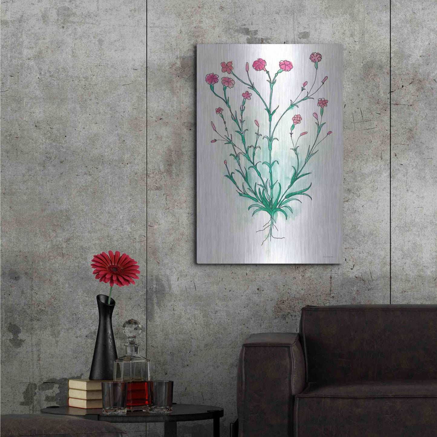 Luxe Metal Art 'Stable Bloom' by Kamdon Kreations, Metal Wall Art,24x36