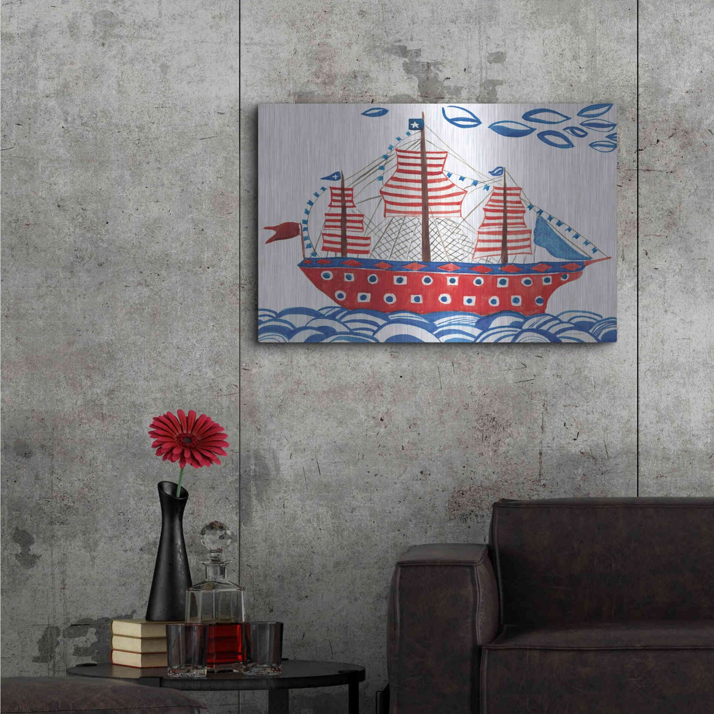 Luxe Metal Art 'Nautical Ties' by Kamdon Kreations, Metal Wall Art,36x24