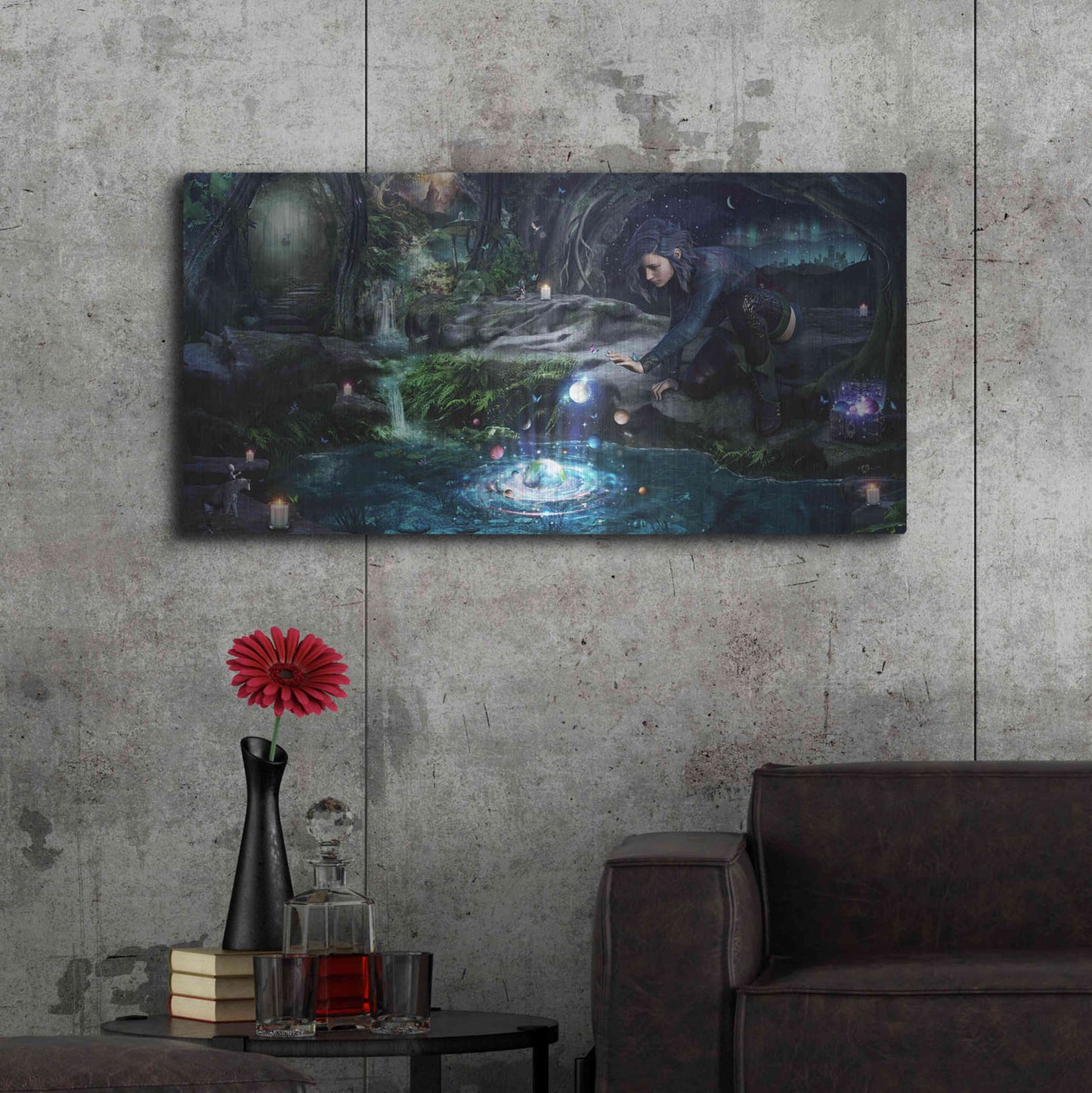 Luxe Metal Art 'The Collector' by Cameron Gray, Metal Wall Art,48x24