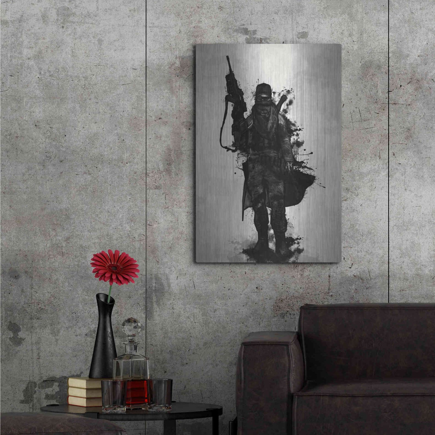 Luxe Metal Art 'Post Apocalyptic Warrior' by Nicklas Gustafsson, Metal Wall Art,24x36