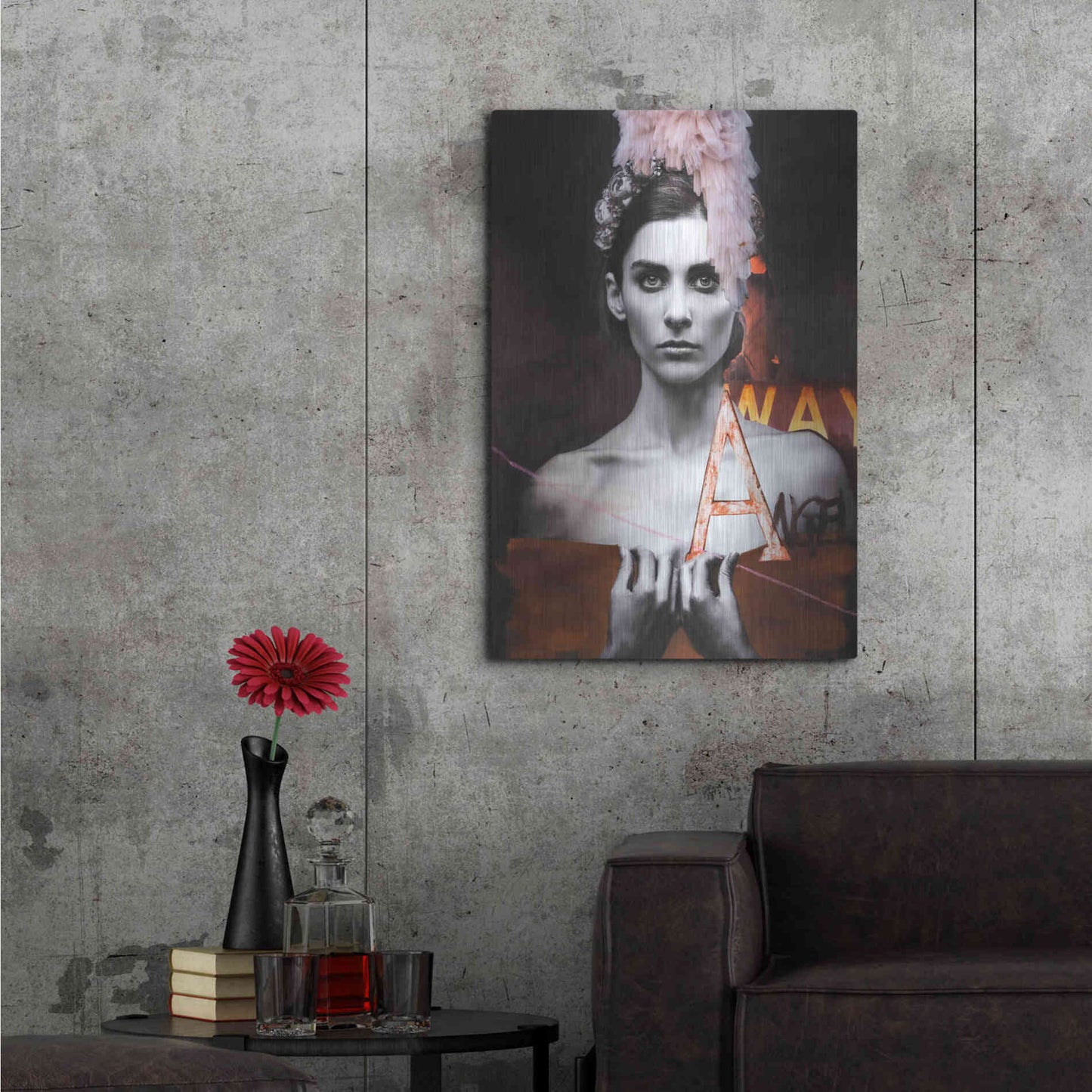 Luxe Metal Art 'Angel' by Design Fabrikken, Metal Wall Art,24x36