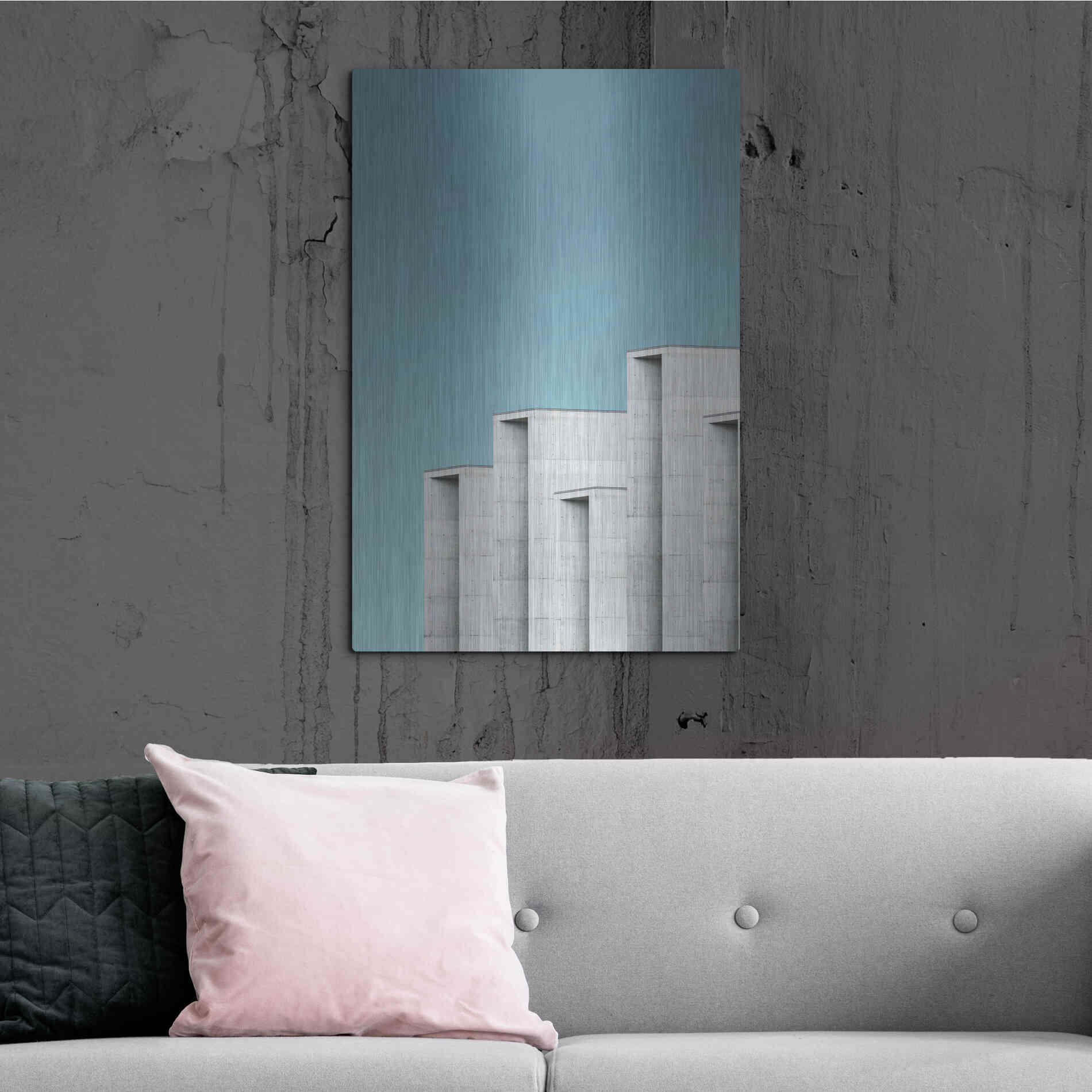 Luxe Metal Art 'Architecture 2' by Design Fabrikken, Metal Wall Art,24x36