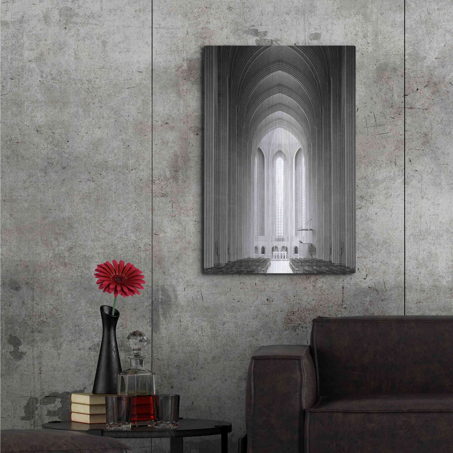 Luxe Metal Art 'Architecture 4' by Design Fabrikken, Metal Wall Art,24x36
