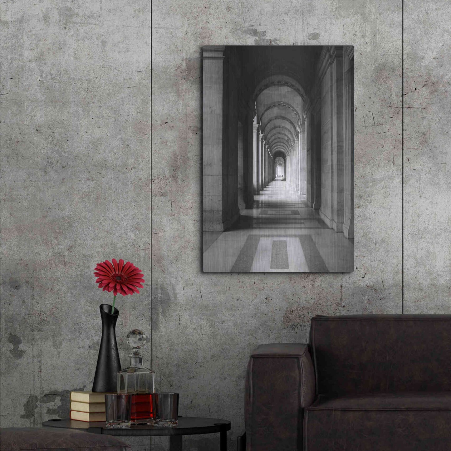 Luxe Metal Art 'Architecture 5' by Design Fabrikken, Metal Wall Art,24x36