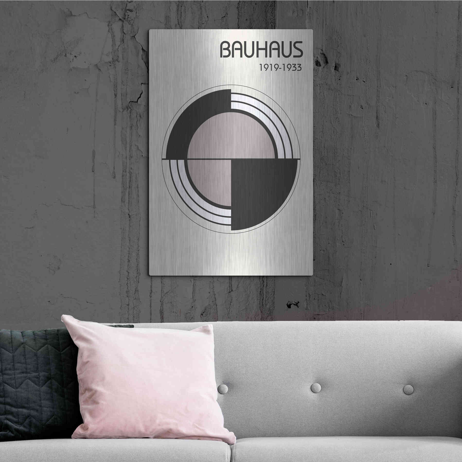 Luxe Metal Art 'Bauhaus 2' by Design Fabrikken, Metal Wall Art,24x36