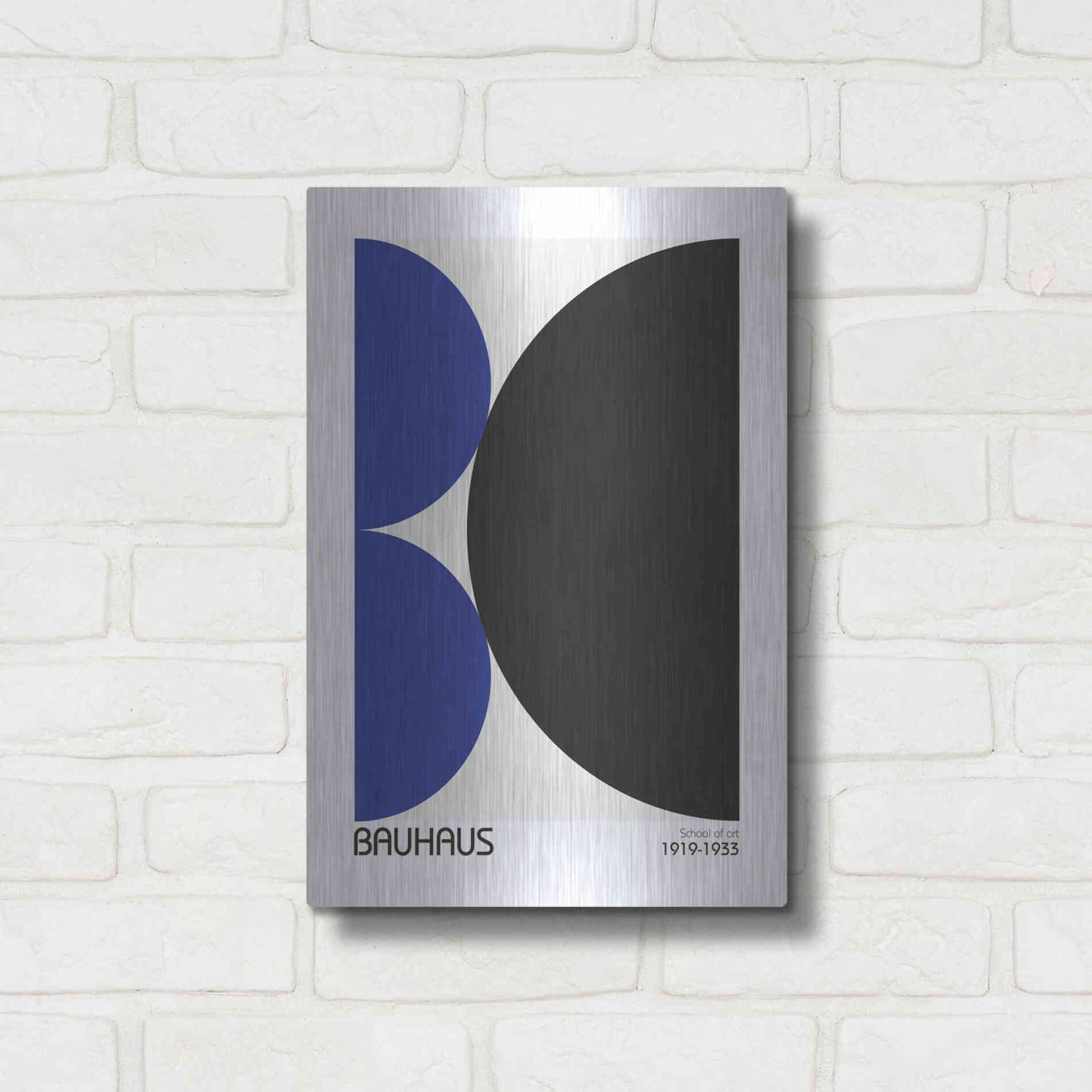 Luxe Metal Art 'Bauhaus 3' by Design Fabrikken, Metal Wall Art,12x16