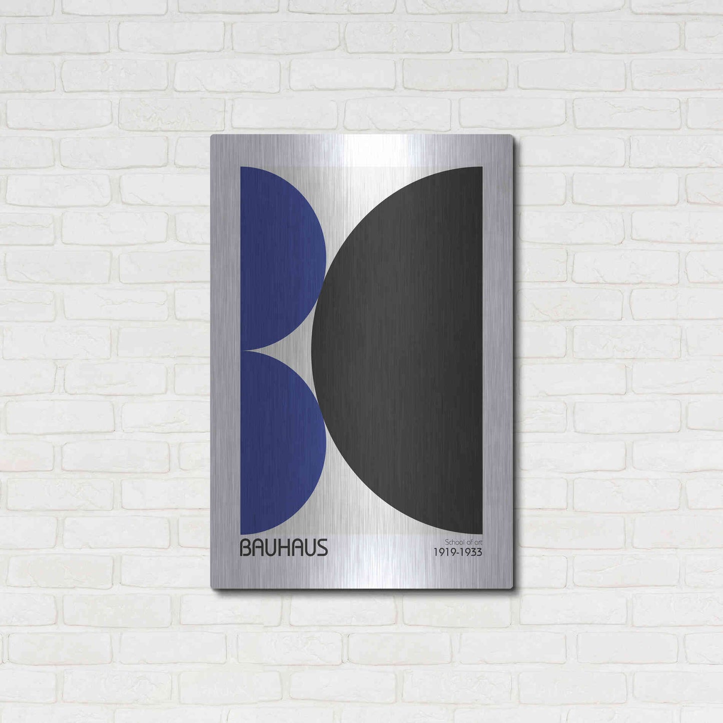 Luxe Metal Art 'Bauhaus 3' by Design Fabrikken, Metal Wall Art,24x36
