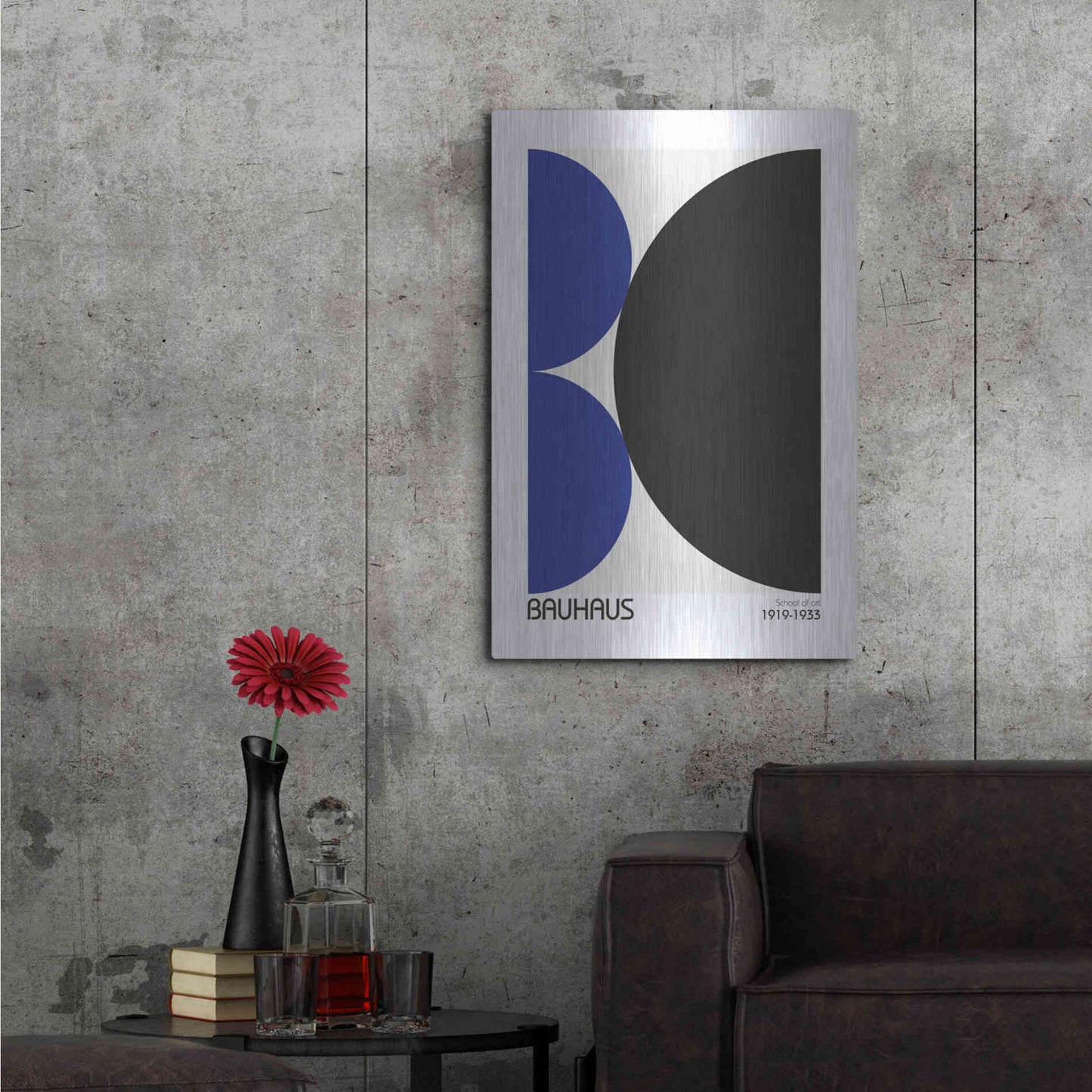Luxe Metal Art 'Bauhaus 3' by Design Fabrikken, Metal Wall Art,24x36