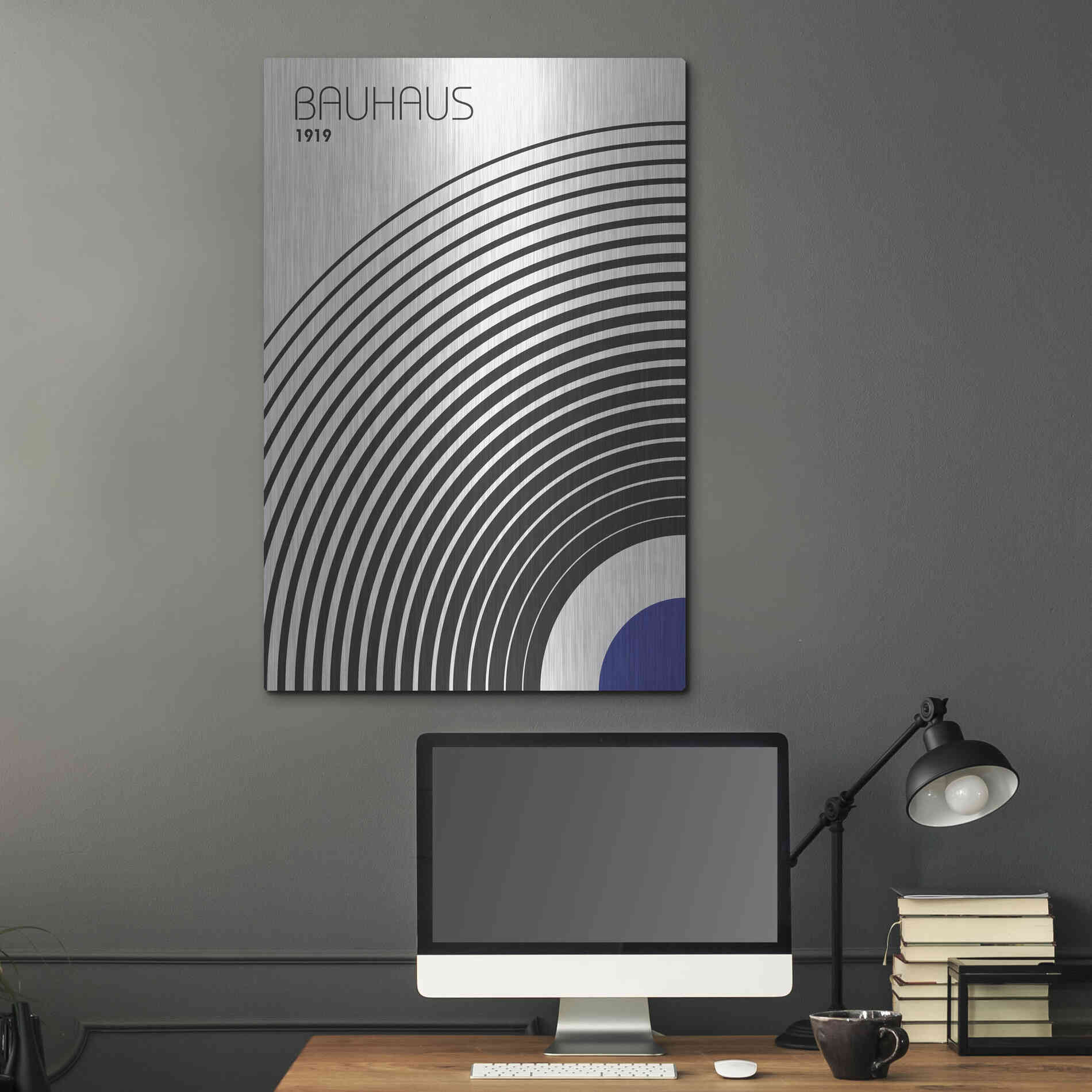Luxe Metal Art 'Bauhaus 4' by Design Fabrikken, Metal Wall Art,24x36
