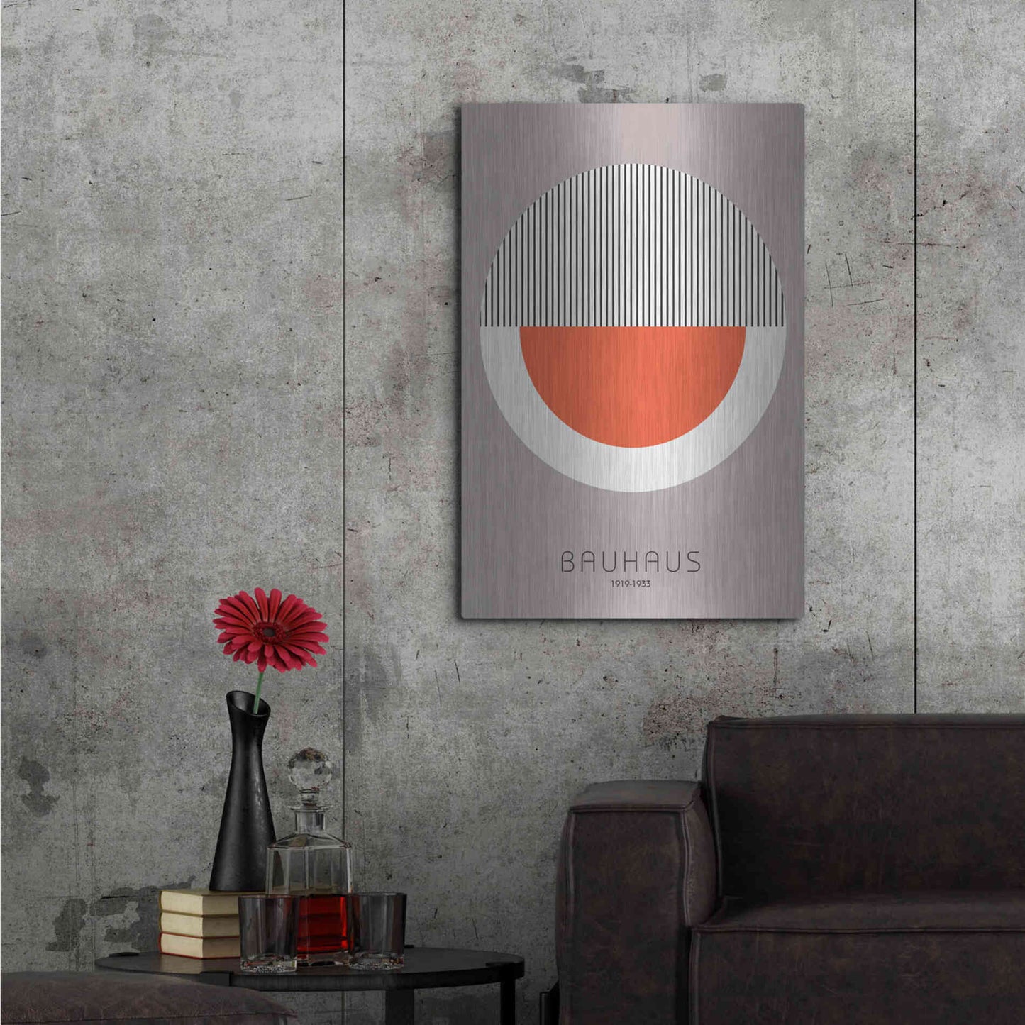 Luxe Metal Art 'Bauhaus 9' by Design Fabrikken, Metal Wall Art,24x36