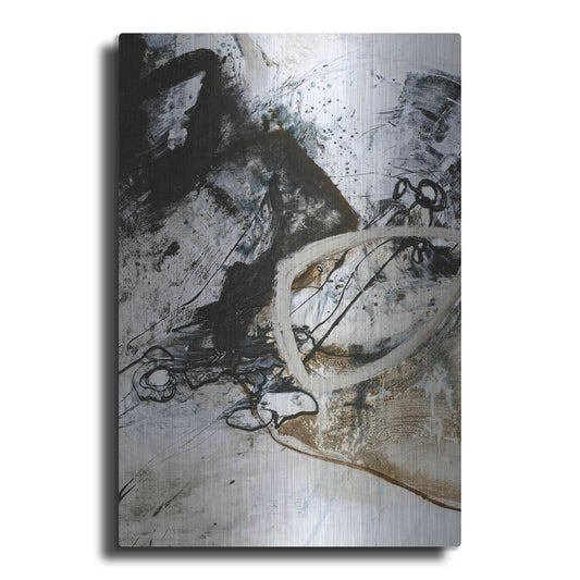 Luxe Metal Art 'Black and White 2' by Design Fabrikken, Metal Wall Art