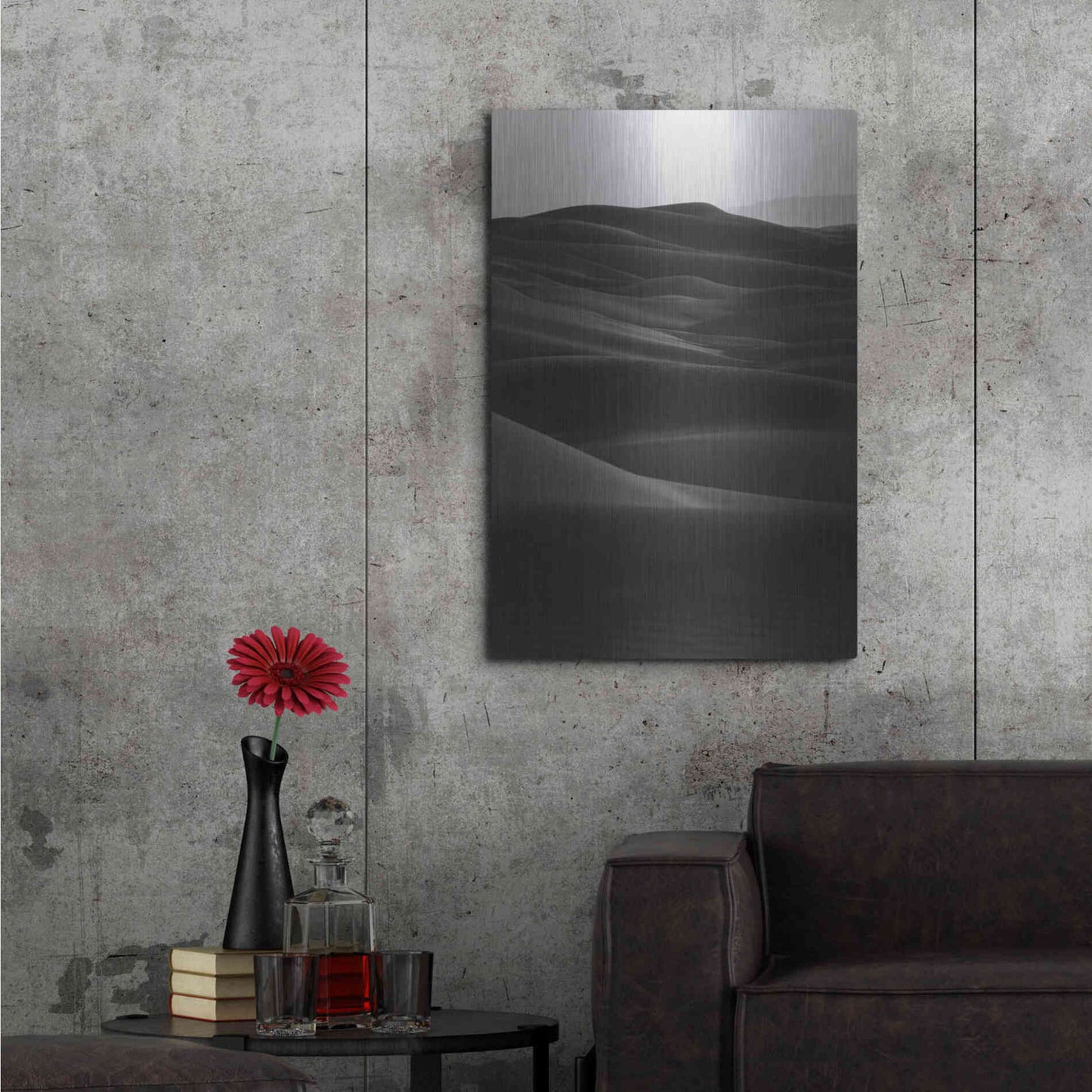 Luxe Metal Art 'Black Dunes' by Design Fabrikken, Metal Wall Art,24x36