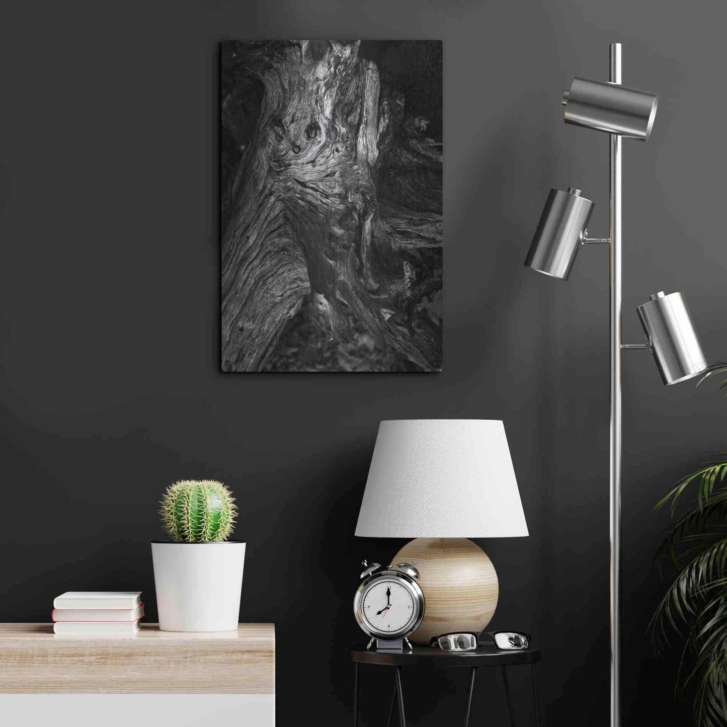 Luxe Metal Art 'Black Wood' by Design Fabrikken, Metal Wall Art,16x24
