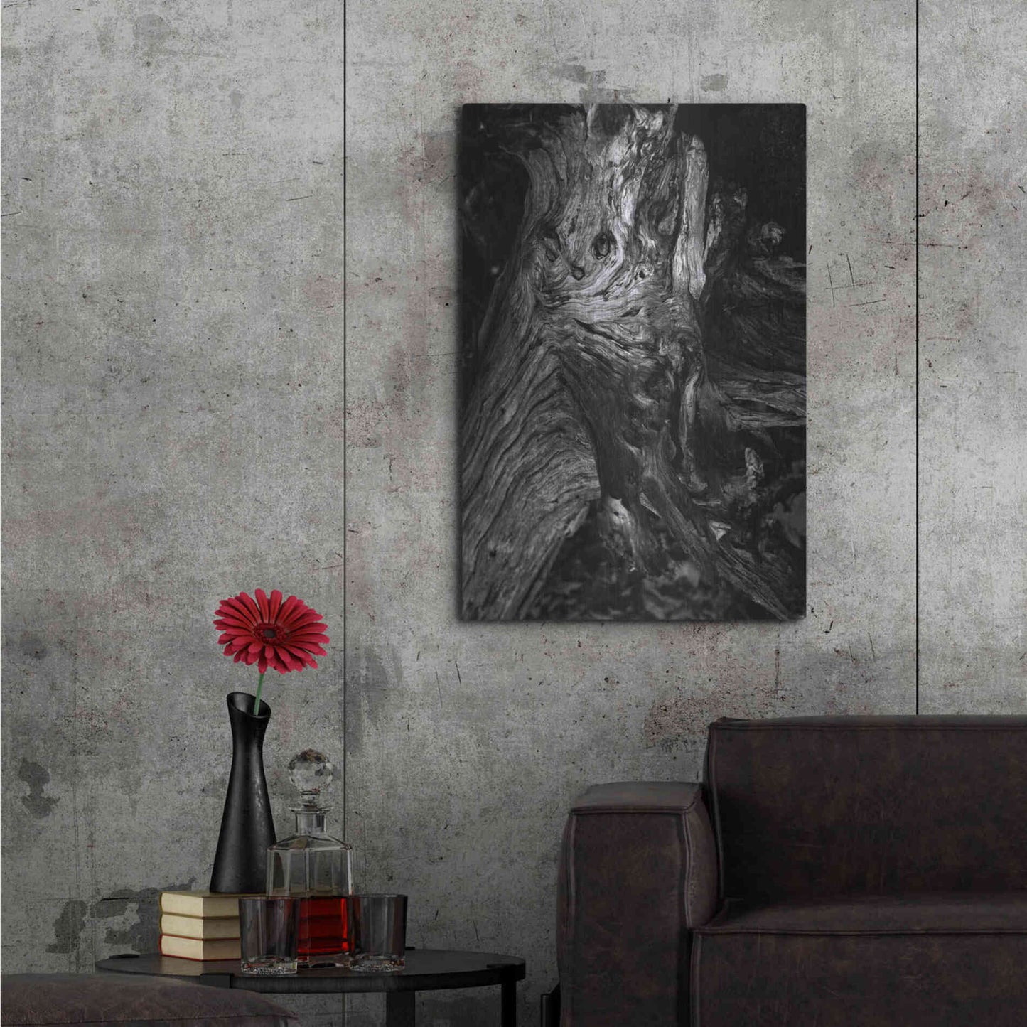 Luxe Metal Art 'Black Wood' by Design Fabrikken, Metal Wall Art,24x36