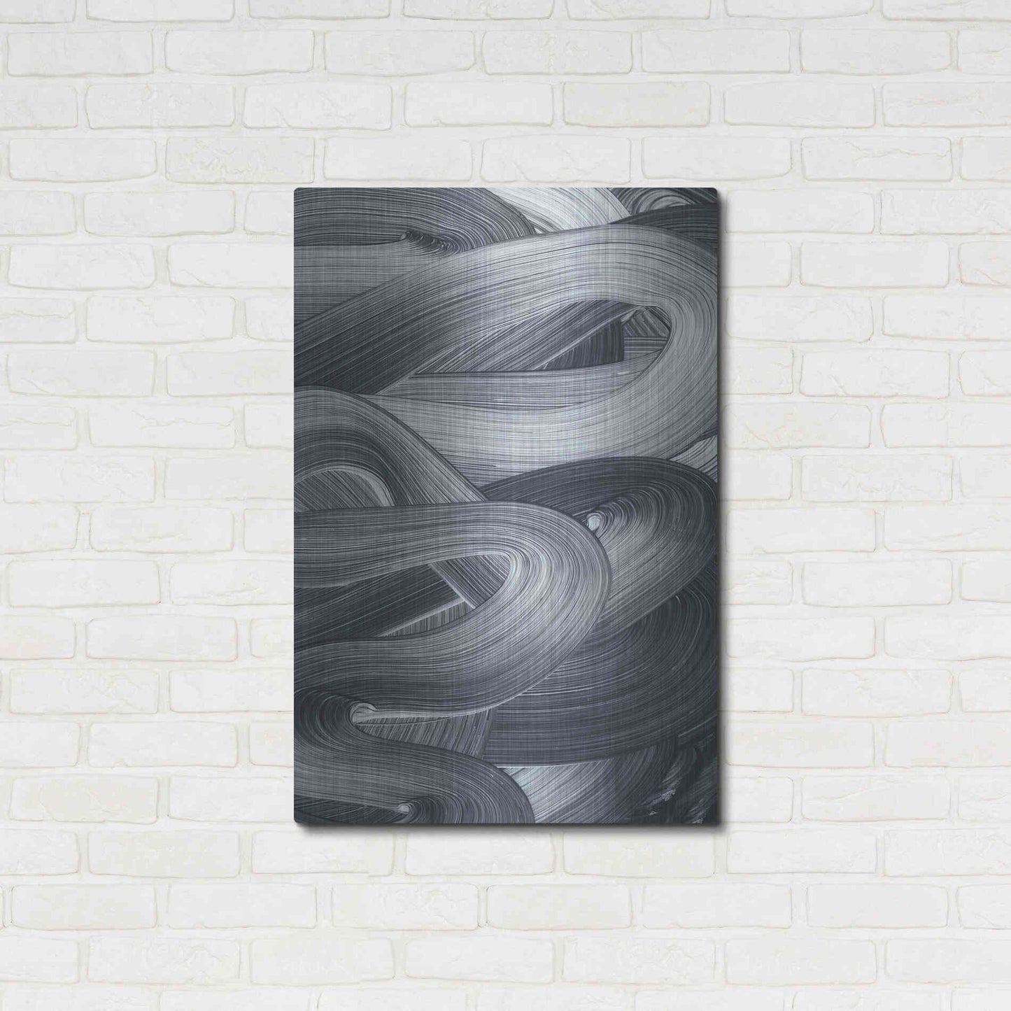 Luxe Metal Art 'Brushed 4' by Design Fabrikken, Metal Wall Art,24x36