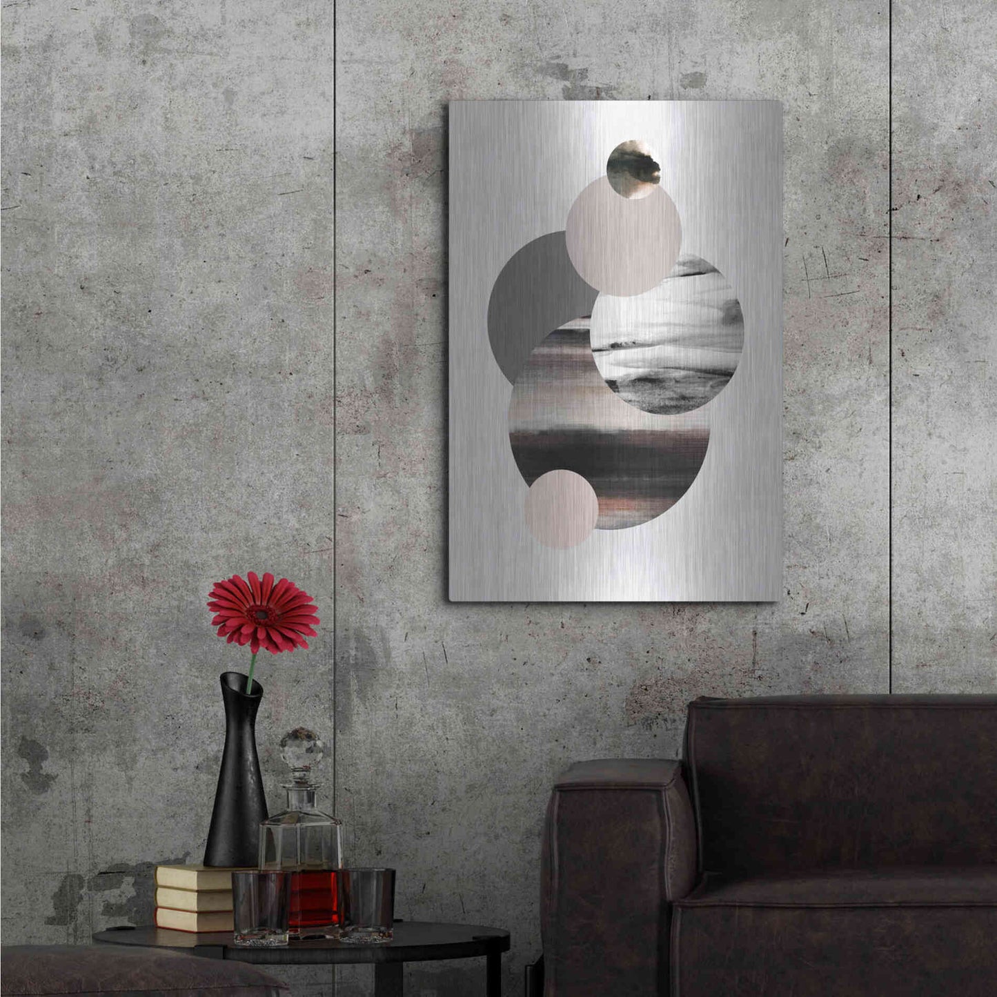 Luxe Metal Art 'Circles 1' by Design Fabrikken, Metal Wall Art,24x36