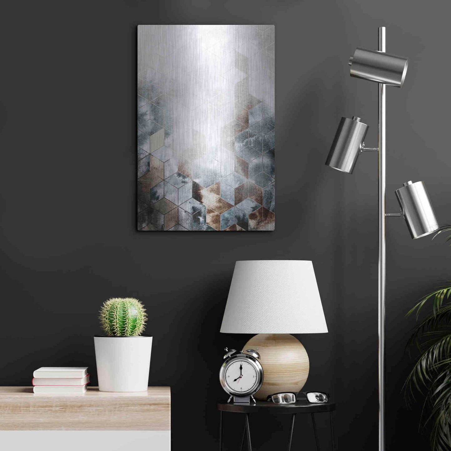Luxe Metal Art 'Cubes Magic' by Design Fabrikken, Metal Wall Art,16x24