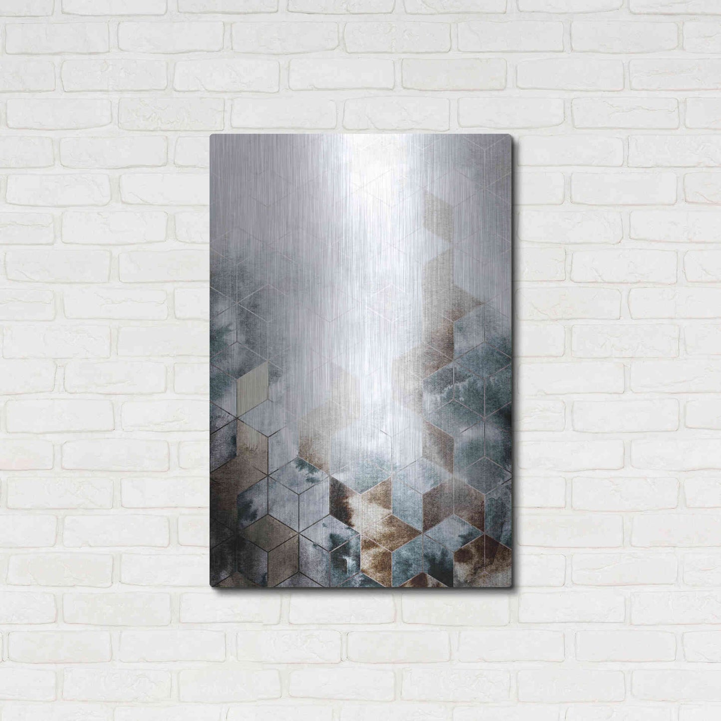 Luxe Metal Art 'Cubes Magic' by Design Fabrikken, Metal Wall Art,24x36