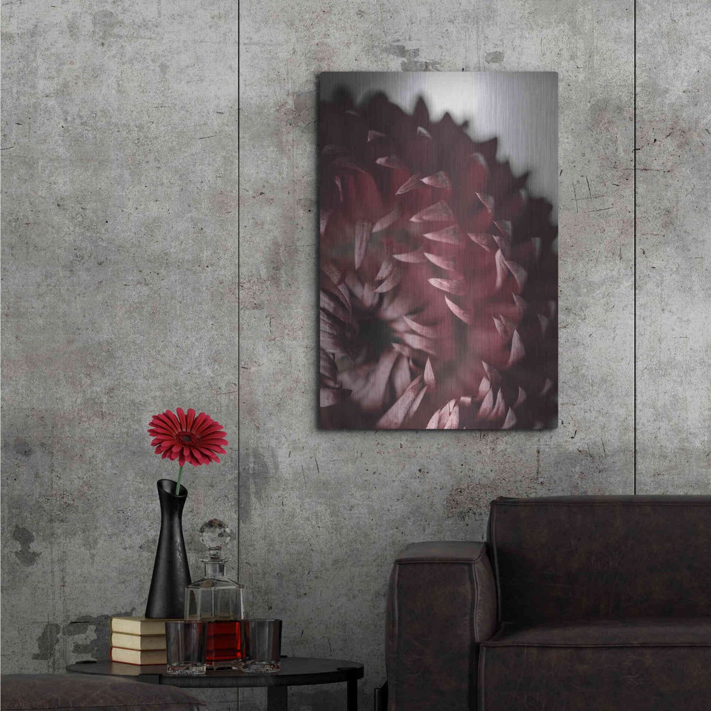 Luxe Metal Art 'Dahlia' by Design Fabrikken, Metal Wall Art,24x36