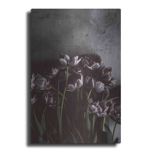 Luxe Metal Art 'Dark Tulips' by Design Fabrikken, Metal Wall Art