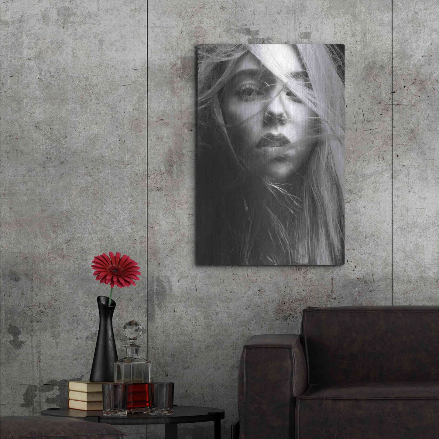 Luxe Metal Art 'Face 3' by Design Fabrikken, Metal Wall Art,24x36