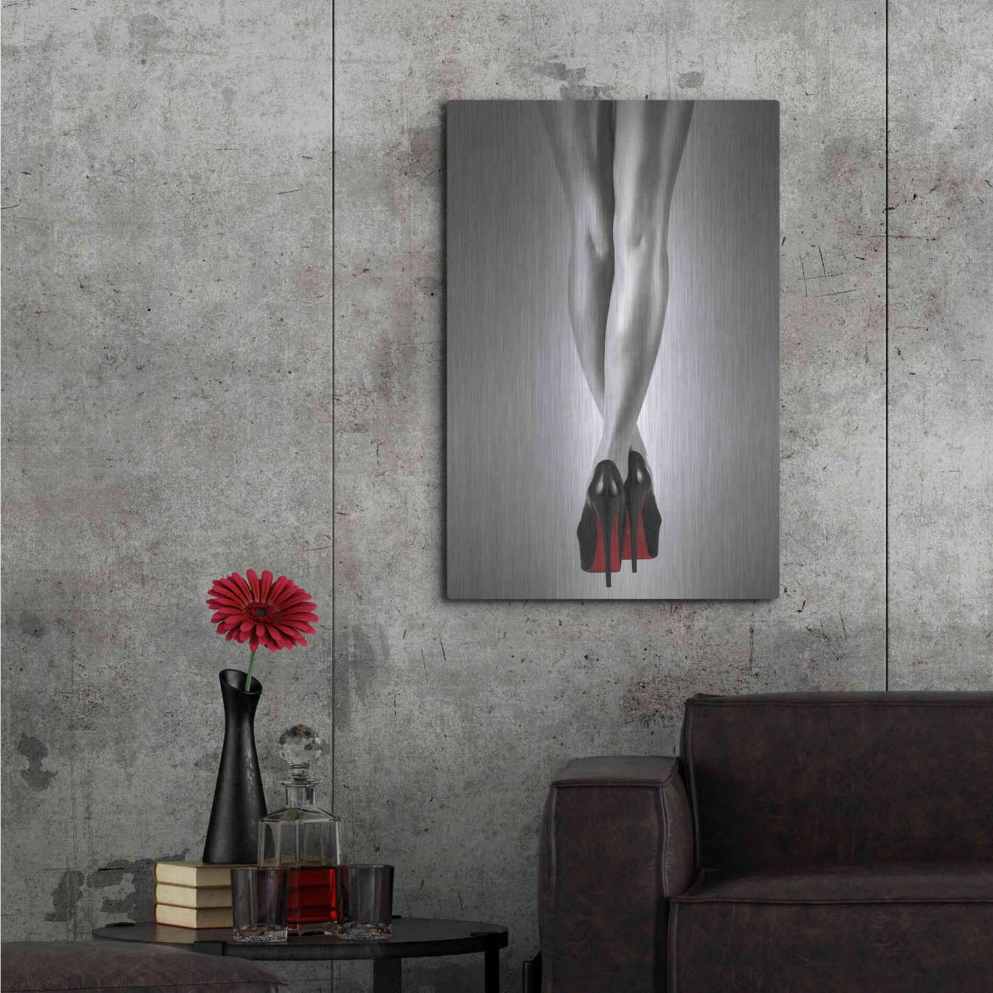 Luxe Metal Art 'Fashion Red 2' by Design Fabrikken, Metal Wall Art,24x36