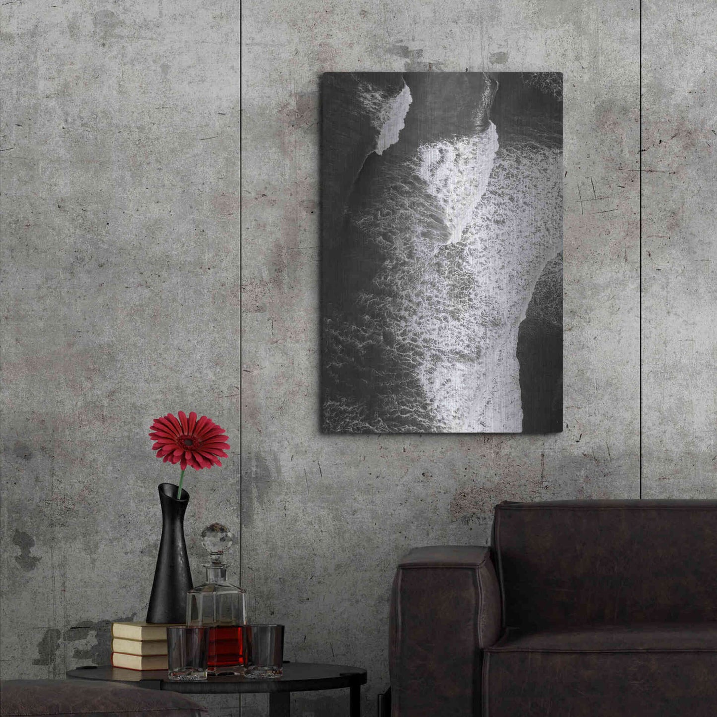 Luxe Metal Art 'From Above 7' by Design Fabrikken, Metal Wall Art,24x36
