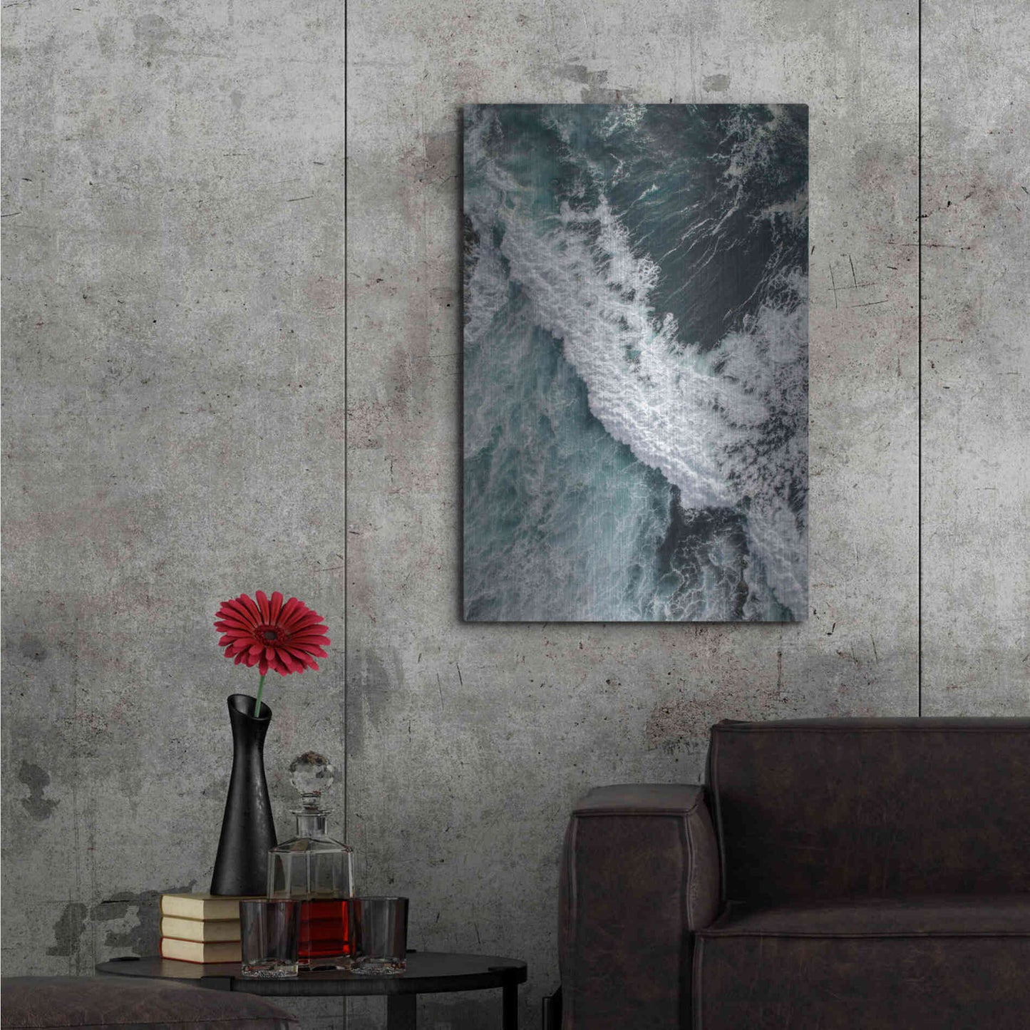Luxe Metal Art 'From Above 9' by Design Fabrikken, Metal Wall Art,24x36