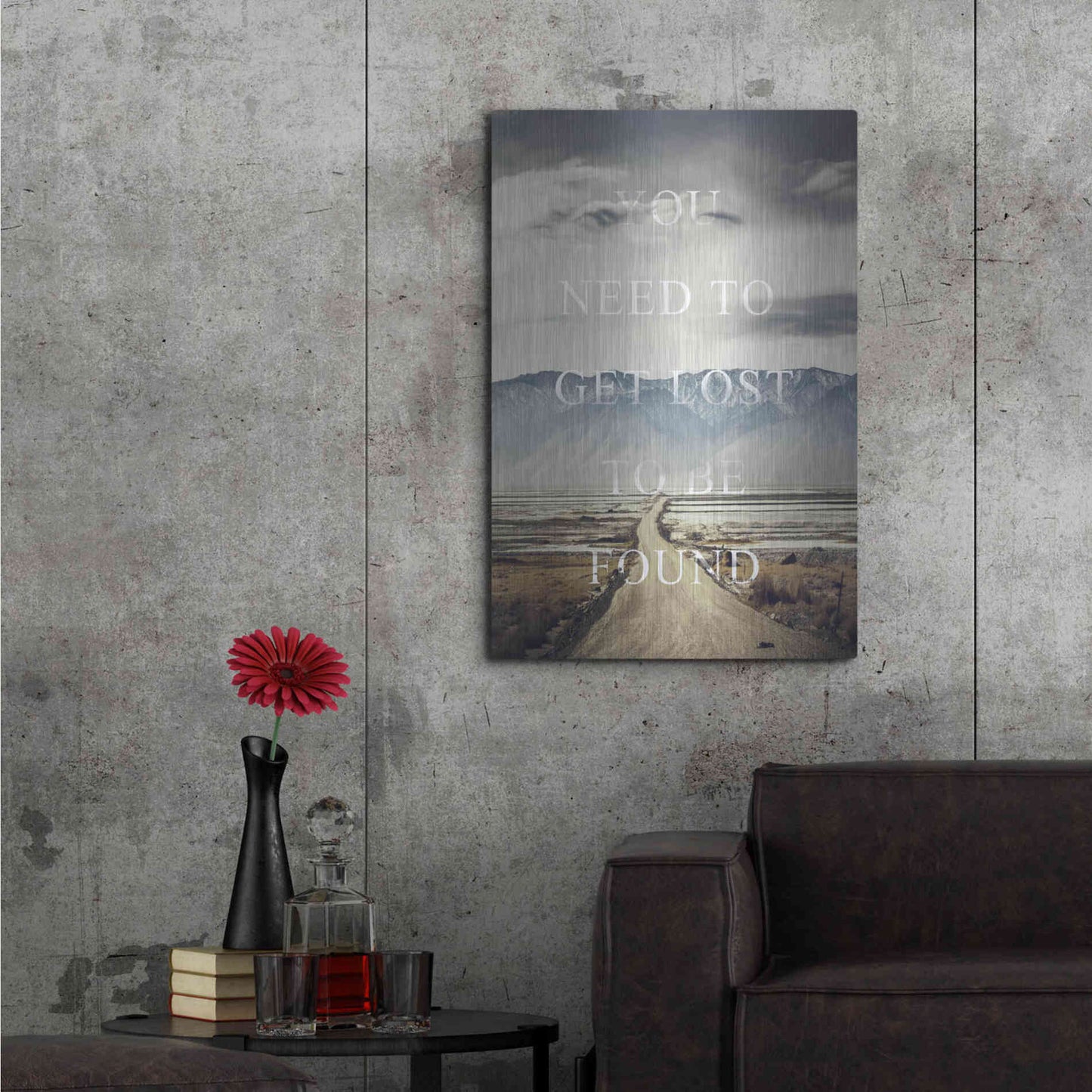 Luxe Metal Art 'Get Lost' by Design Fabrikken, Metal Wall Art,24x36