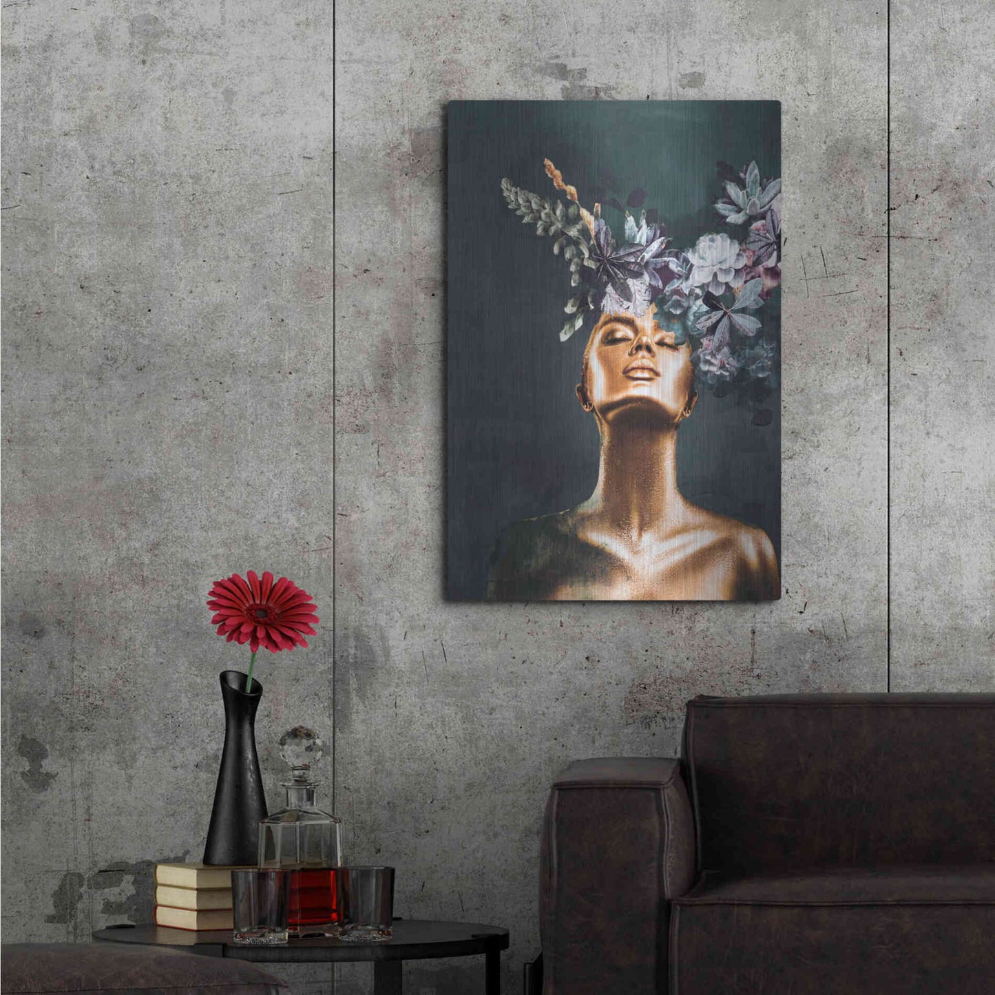 Luxe Metal Art 'Gold Couture 2' by Design Fabrikken, Metal Wall Art,24x36