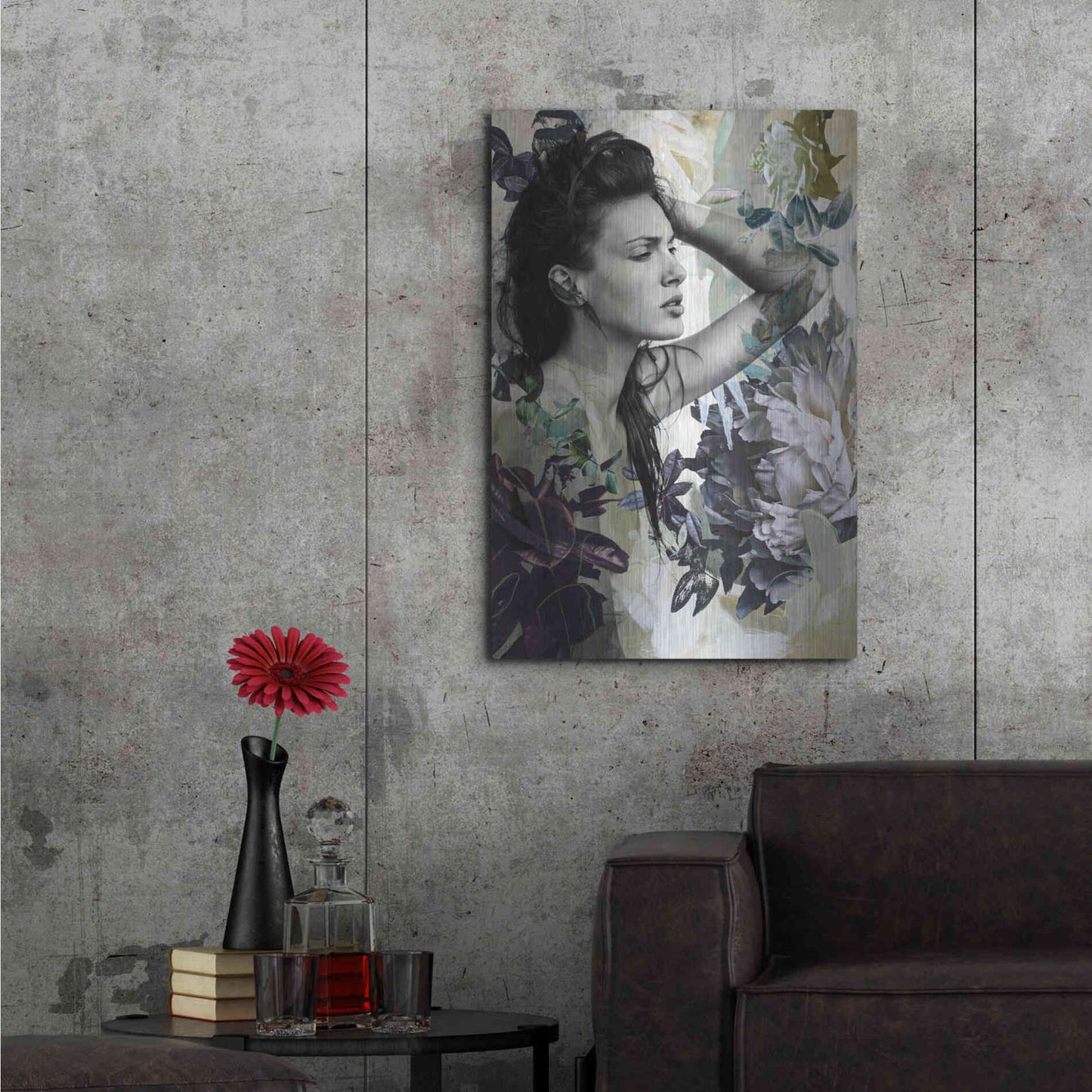 Luxe Metal Art 'Green Garden 3' by Design Fabrikken, Metal Wall Art,24x36