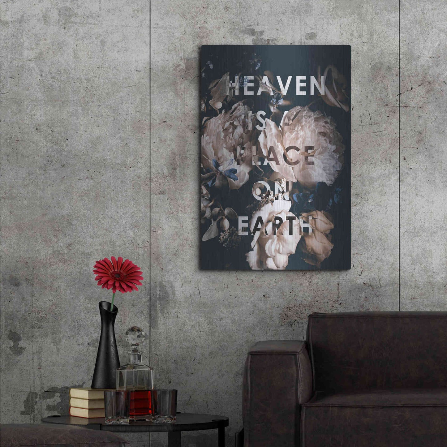 Luxe Metal Art 'Heaven Is a Place' by Design Fabrikken, Metal Wall Art,24x36